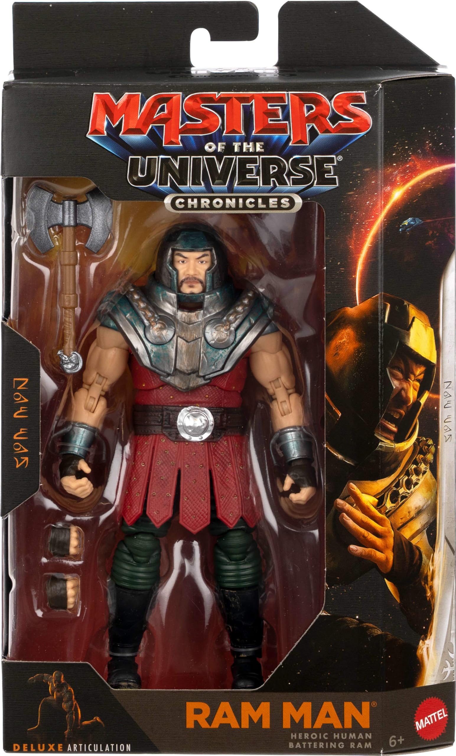 Masters of the Universe Chronicles Ram Man Action Figure | 6.5-Inch Scale | 30 Points of Articulation | Movie Accurate