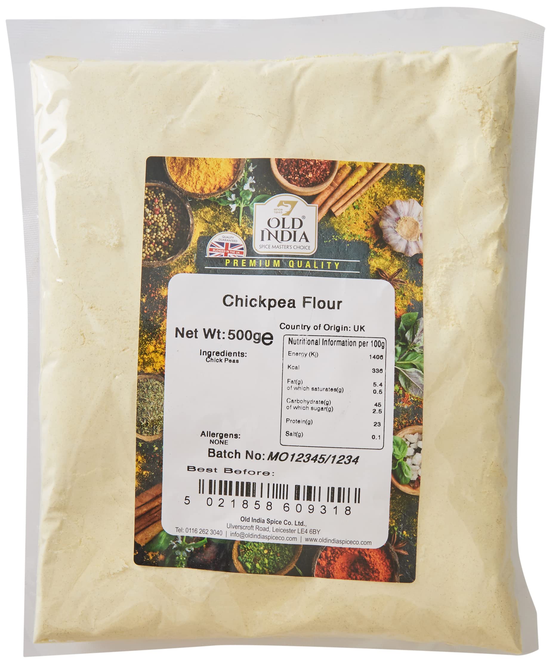 Old India Chickpea Flour - 500g | Natural, Additive-Free, GMO-Free 1