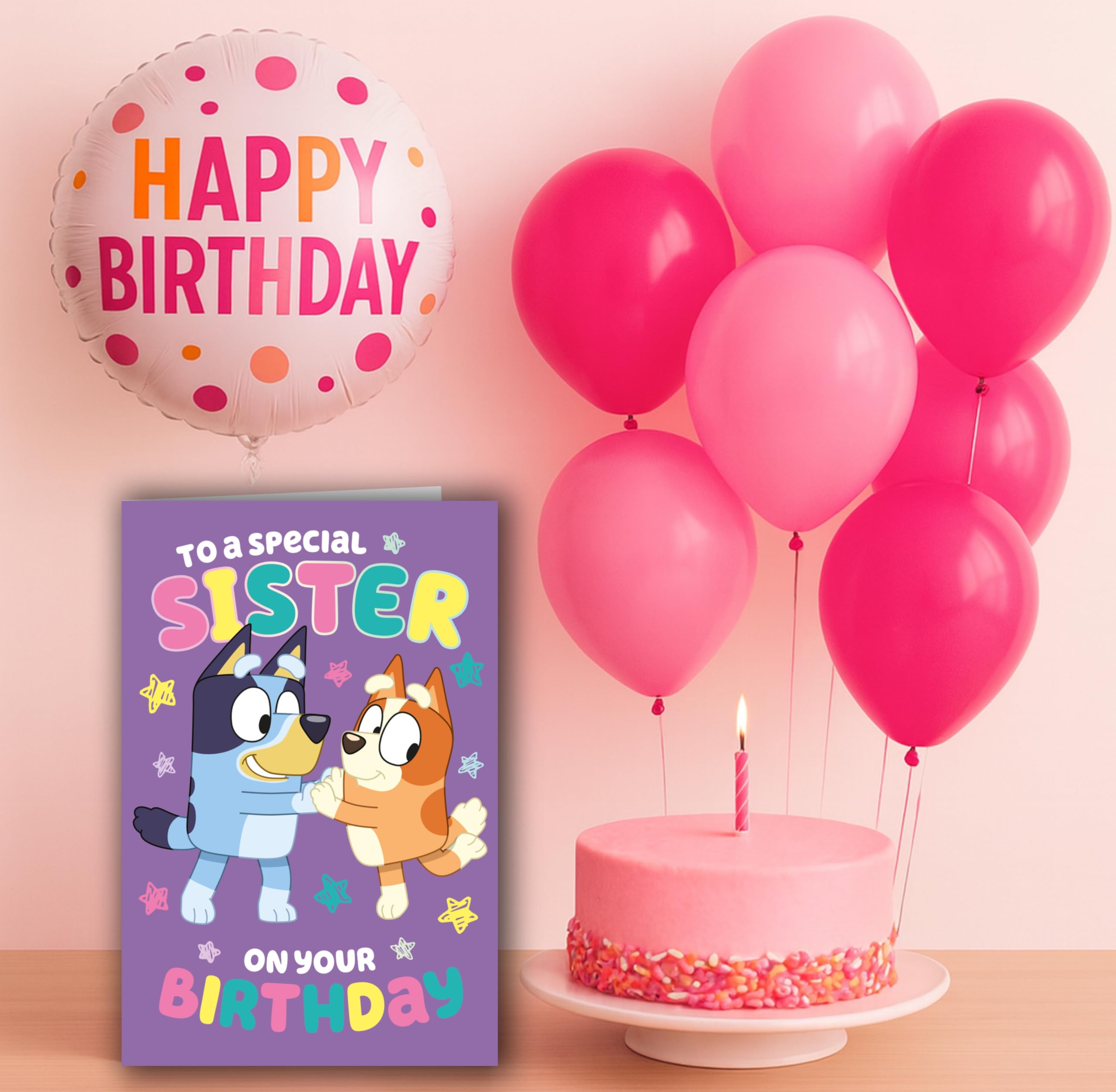 Danilo Promotions LTD Bluey Birthday Card for Sister | Standard Size | BL078
