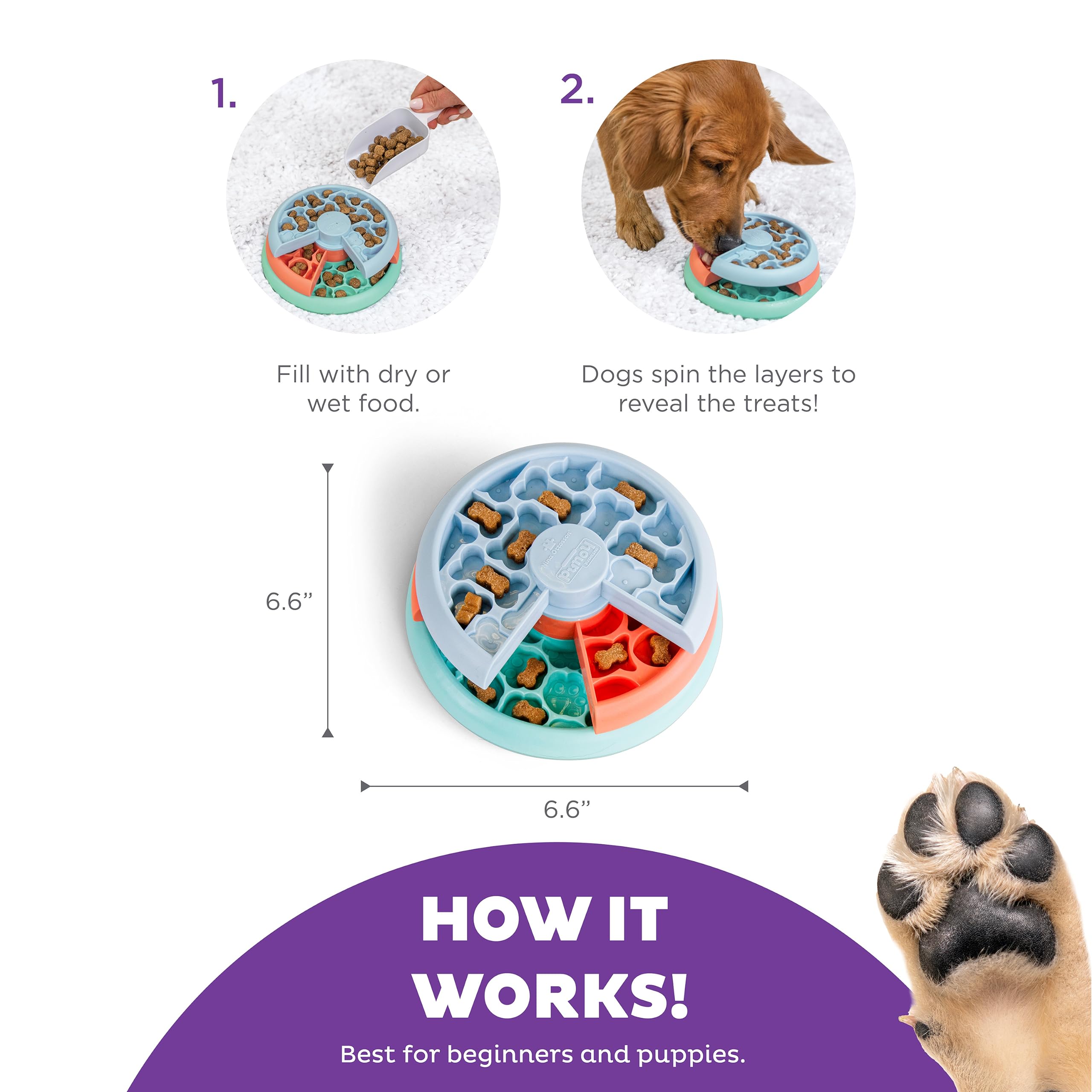 Outward Hound Nina Ottosson Puppy Lickin' Layers Interactive Dog Puzzle Game | Level 2 Intermediate | Small Size 3