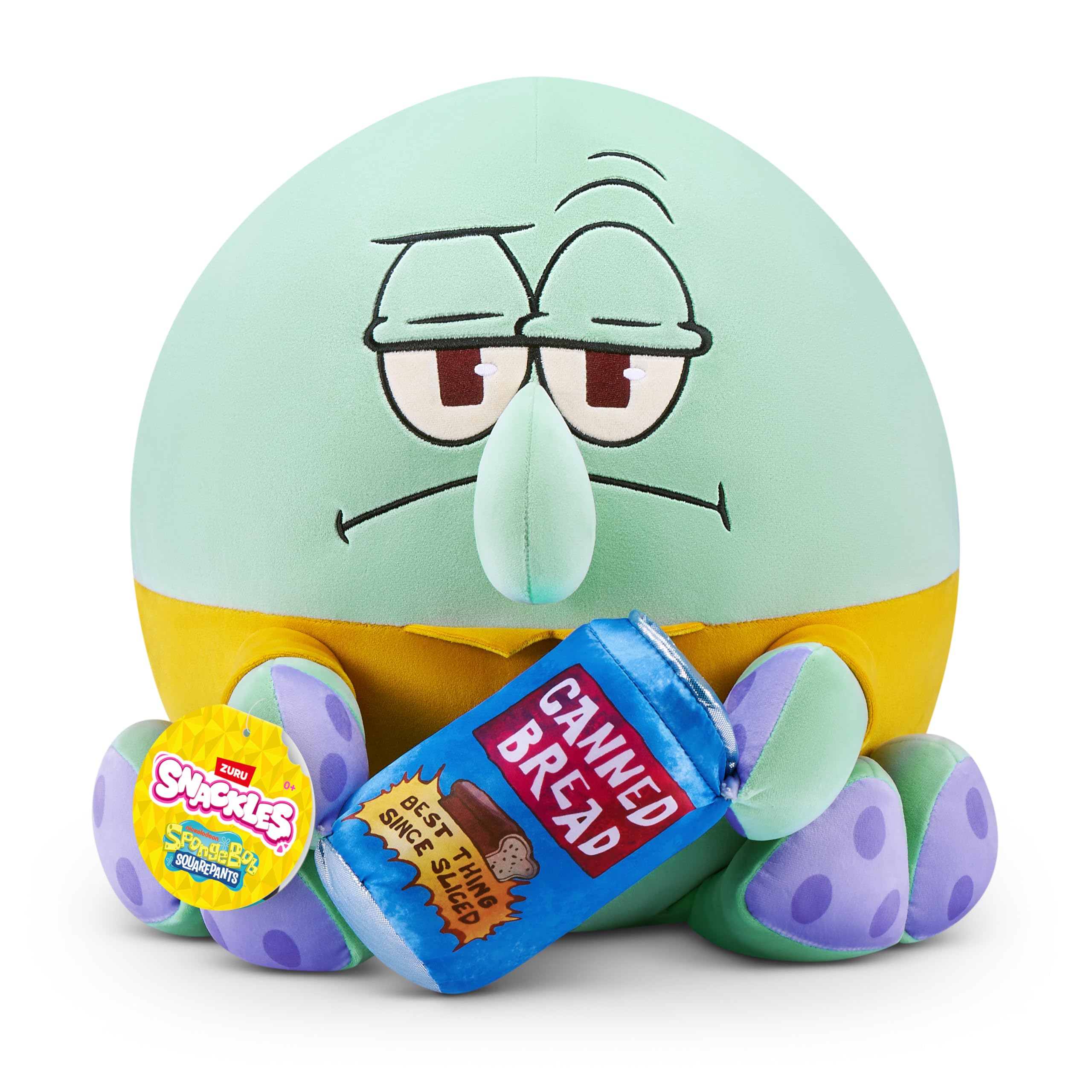 Snackles 14-inch Squidward Tentacles Plush - Super-Soft SpongeBob SquarePants Stuffed Animal 1