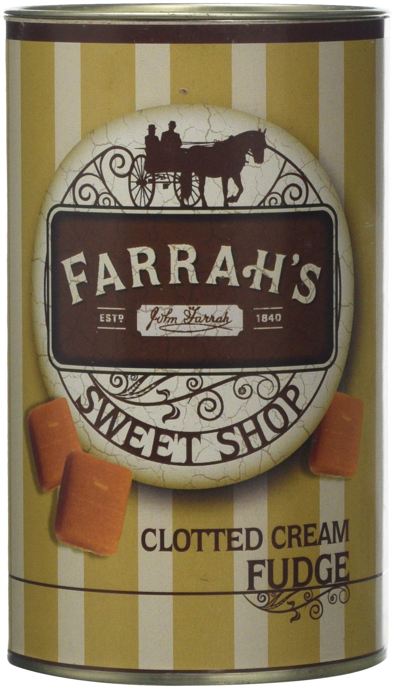 Farrah's of Harrogate Clotted Cream Fudge Drum 150g