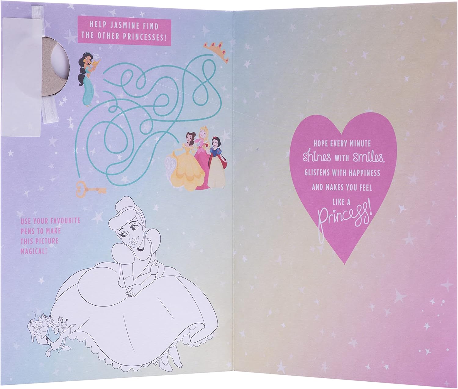 Hallmark 4th birthday Card - Disney Princess Design 4