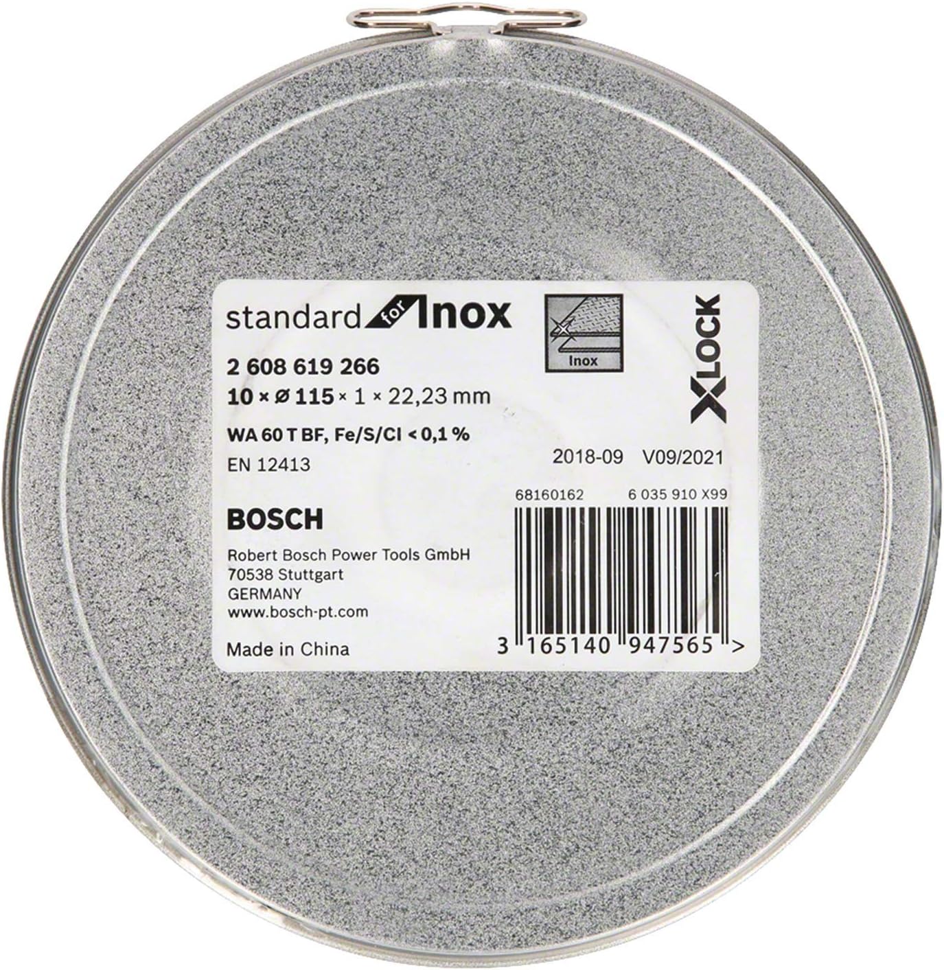 Bosch Professional 2608619266 Pack of 10 Straight Cutting Disc Standard for Stainless Steel and Metal - 115 mm 4