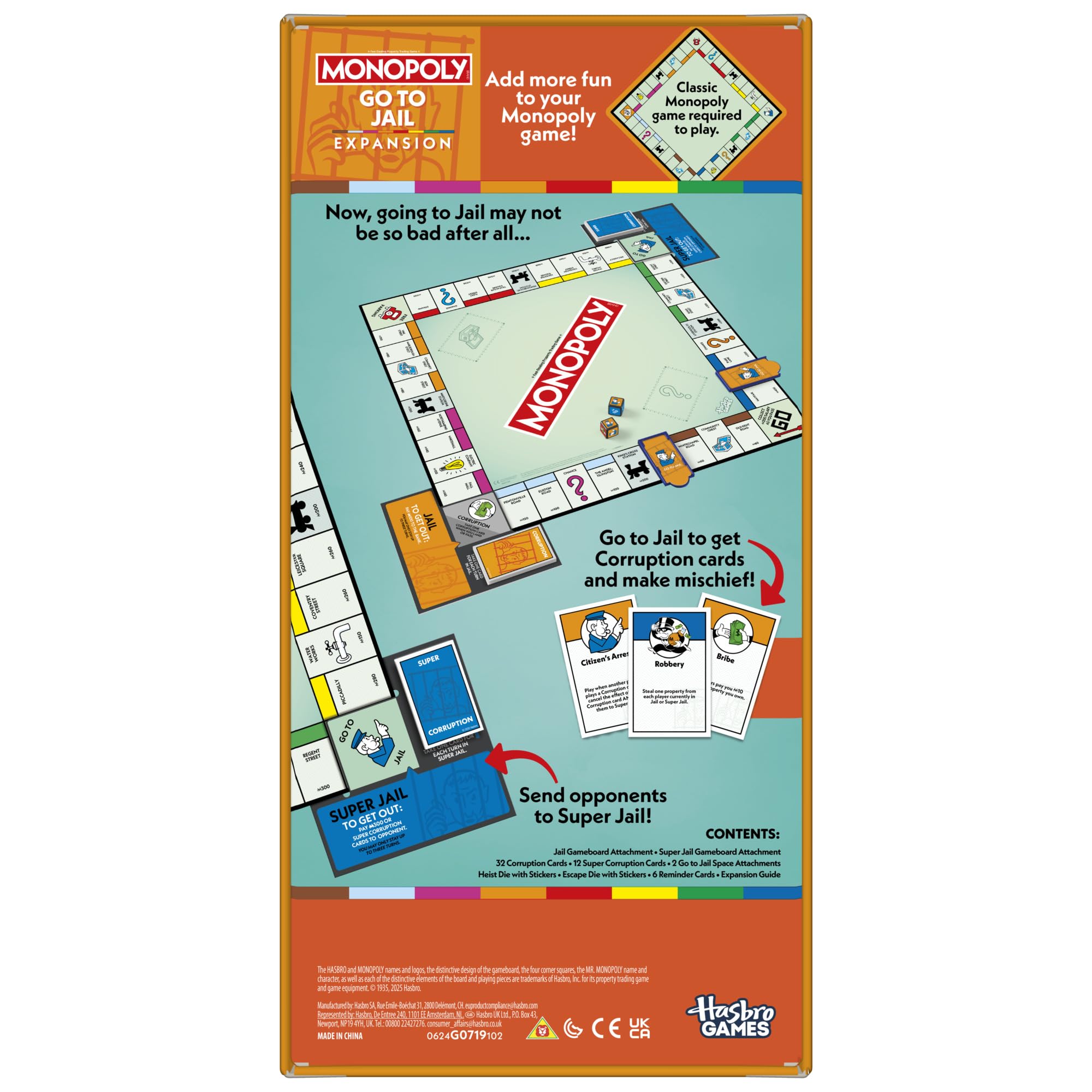 Monopoly Go to Jail Expansion - Play in Half the Time | Ages 8+ | Up to 6 Players 2