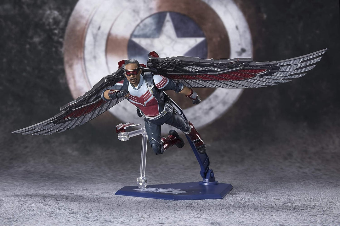 TAMASHII NATIONS S.H. Figuarts Falcon Action Figure - Marvel's Falcon and The Winter Soldier, 15 cm Collectible