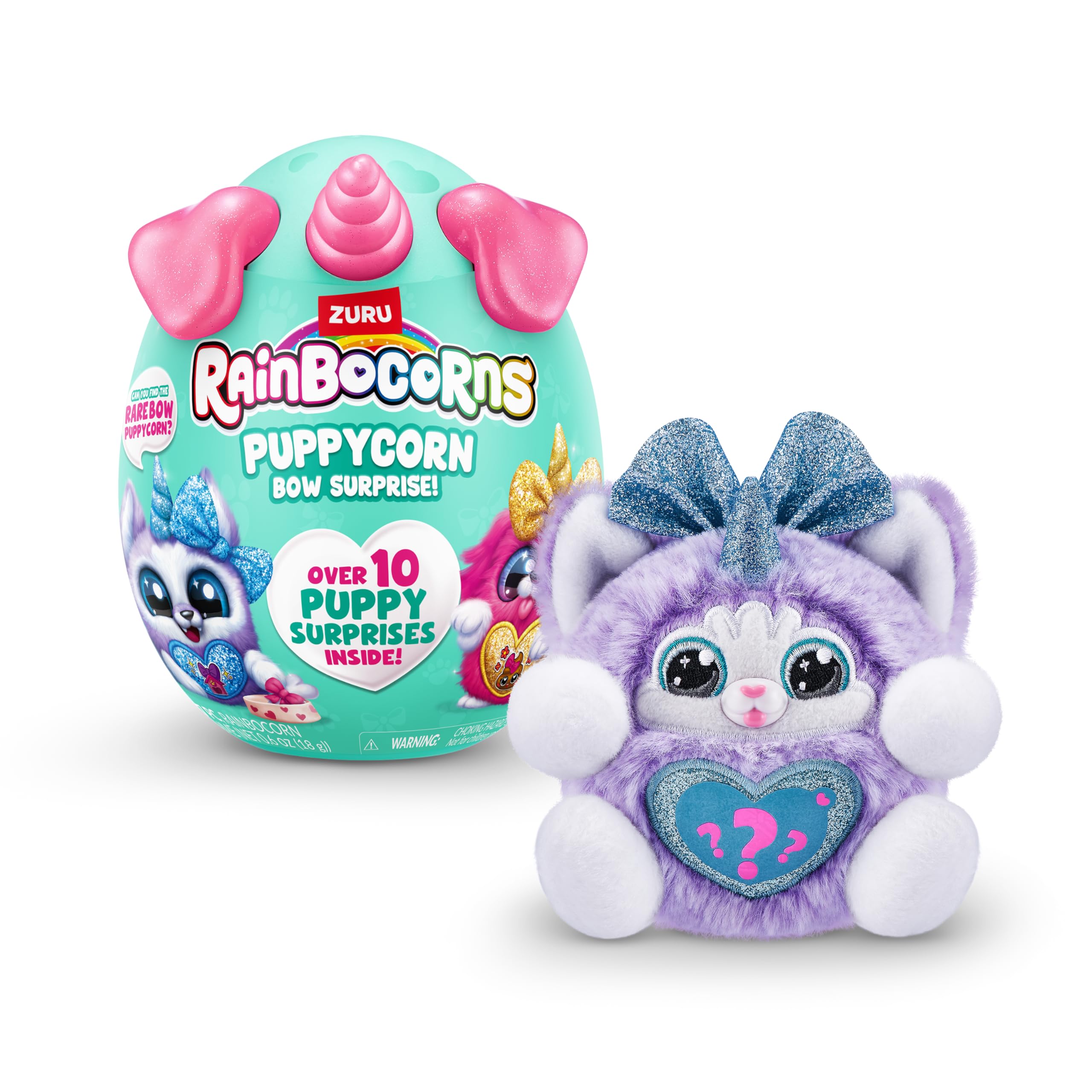 Rainbocorns Puppycorn Bow Surprise - Series 3, Rufus the Husky Plush Toy for Kids