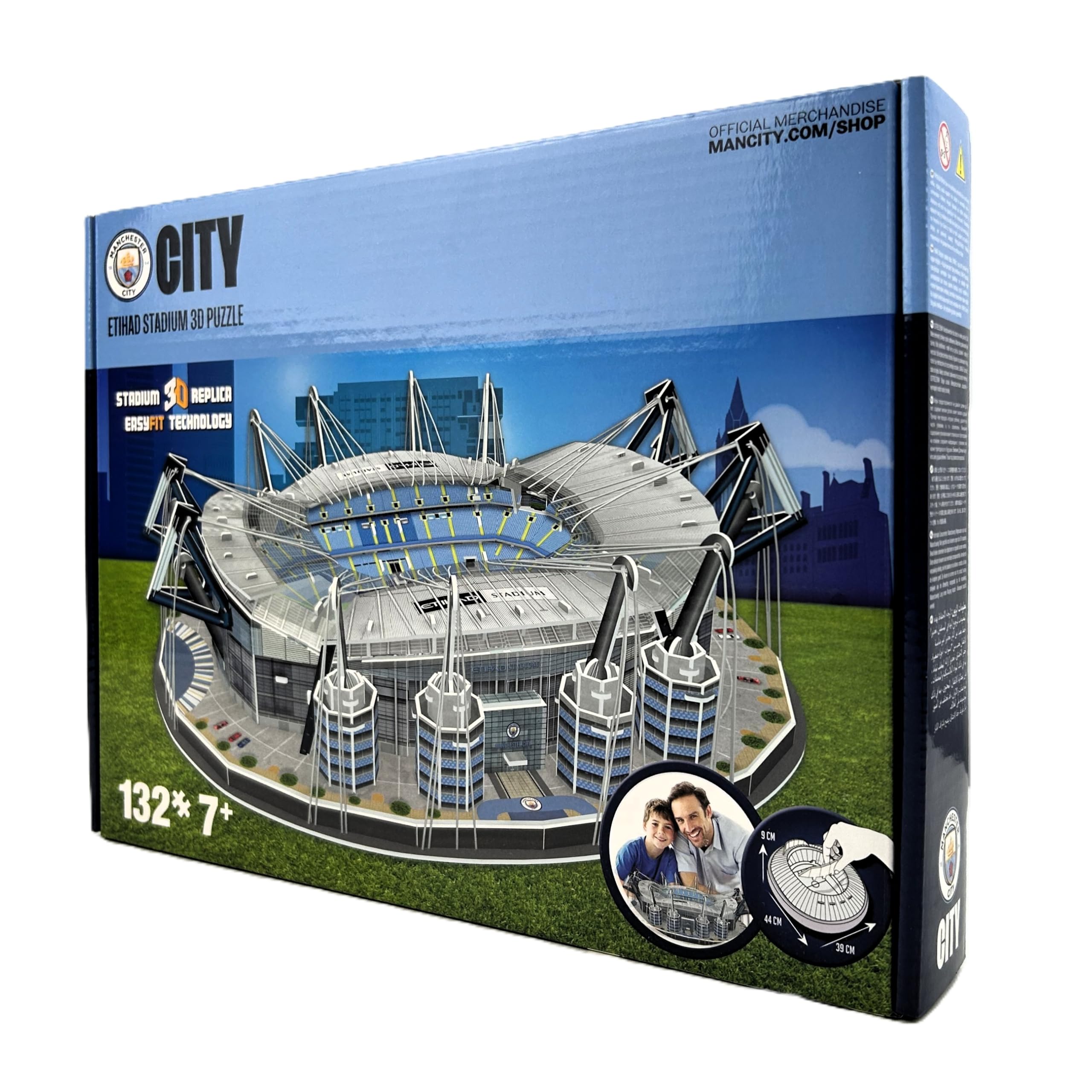 Paul Lamond Nanostad Manchester City FC Etihad Stadium 3D Jigsaw Puzzle | 139 Pieces | Ages 7+