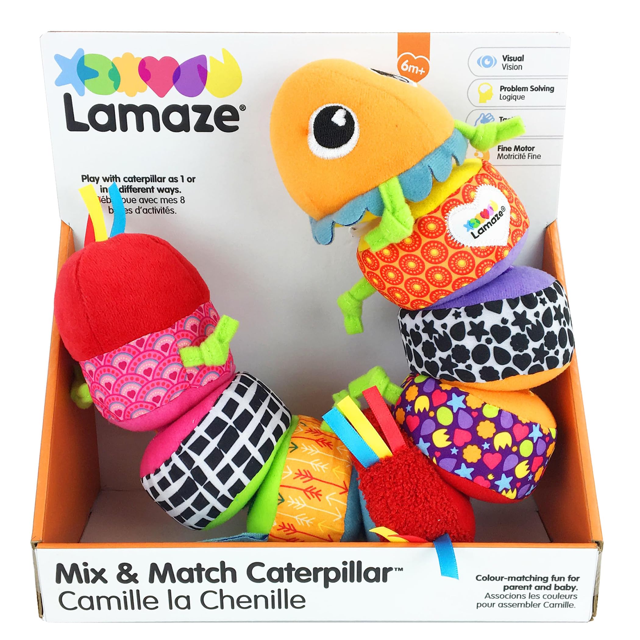 Lamaze Mix & Match Caterpillar Soft Cuddly Activity Toy for Babies 6 Months+ 6