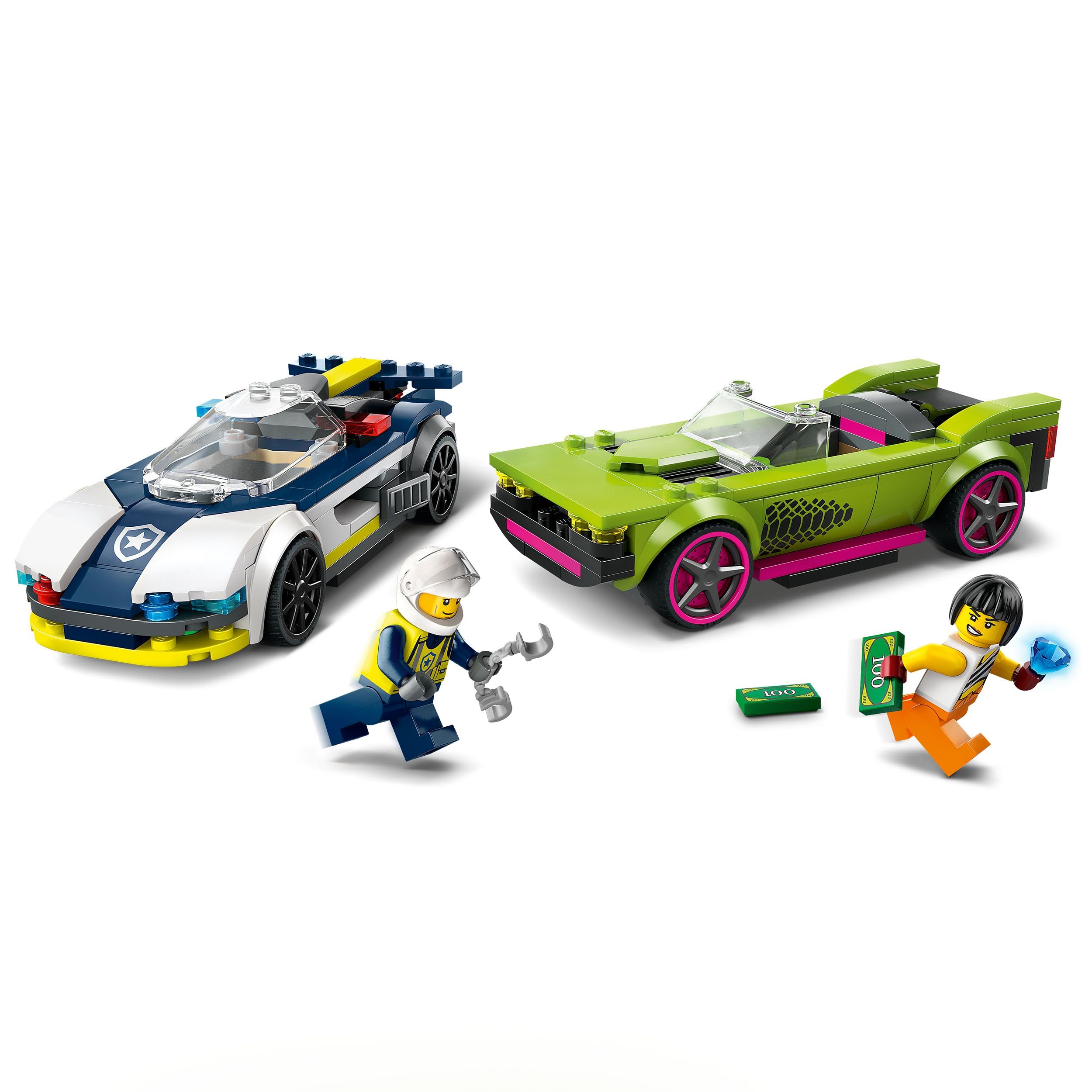LEGO City Police Car and Muscle Car Chase Building Set | Ages 6+ | Model 60415 4