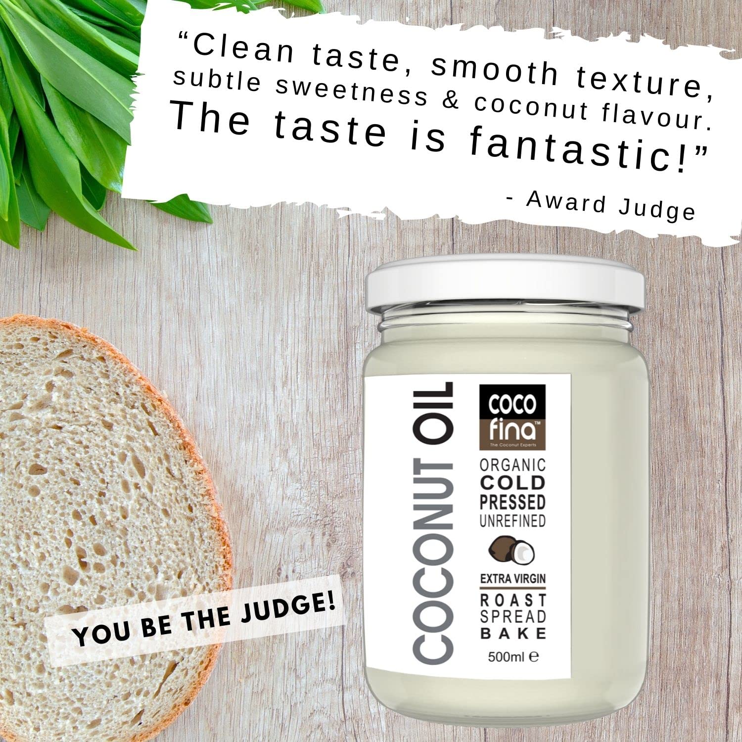 Cocofina Organic Raw Virgin Coconut Oil - Cold Pressed, Unrefined | 450g