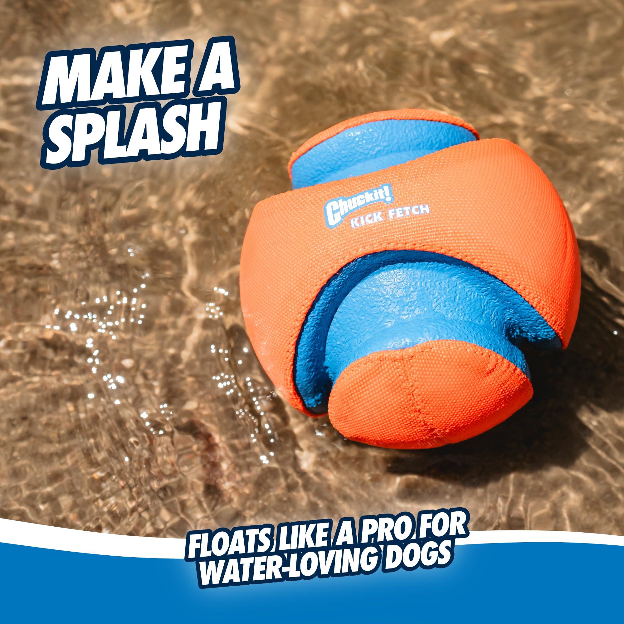 Chuckit! Kick Fetch Dog Toy - Large Size, Durable Rubber & Foam, Floats for Water Play 4