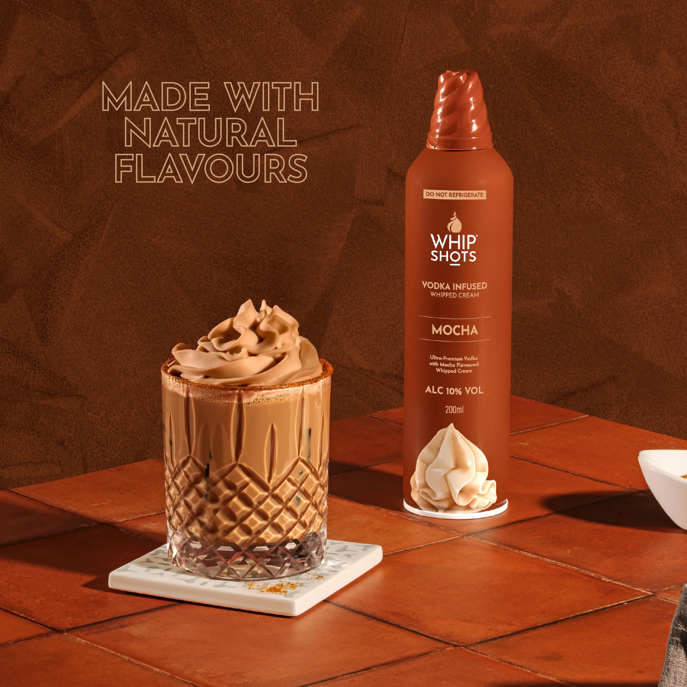 MOCHA WHIPSHOTS | Vodka Infused Whipped Cream | 10% ABV | 200ml 6