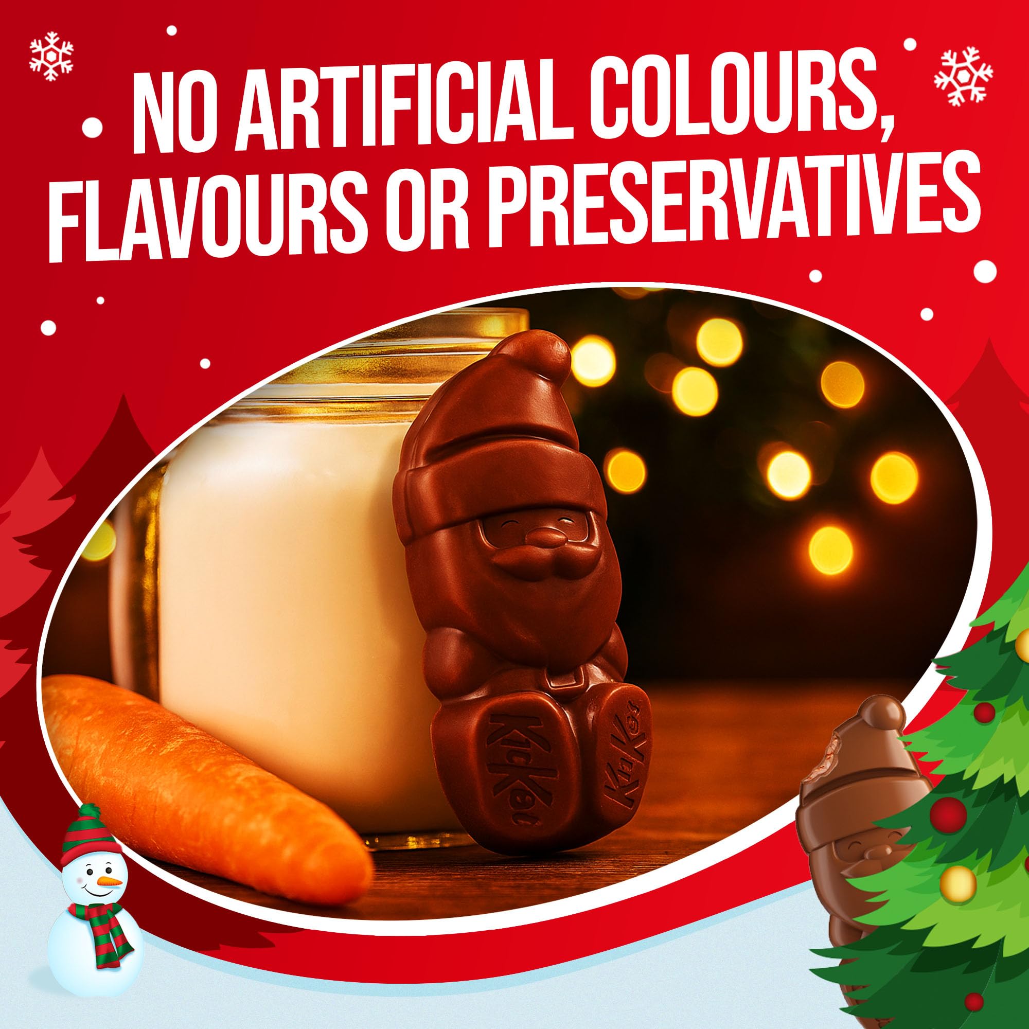 KitKat Pouch Santa 55g - Gluten Free Milk Chocolate Santas with Crispy Wafer 12