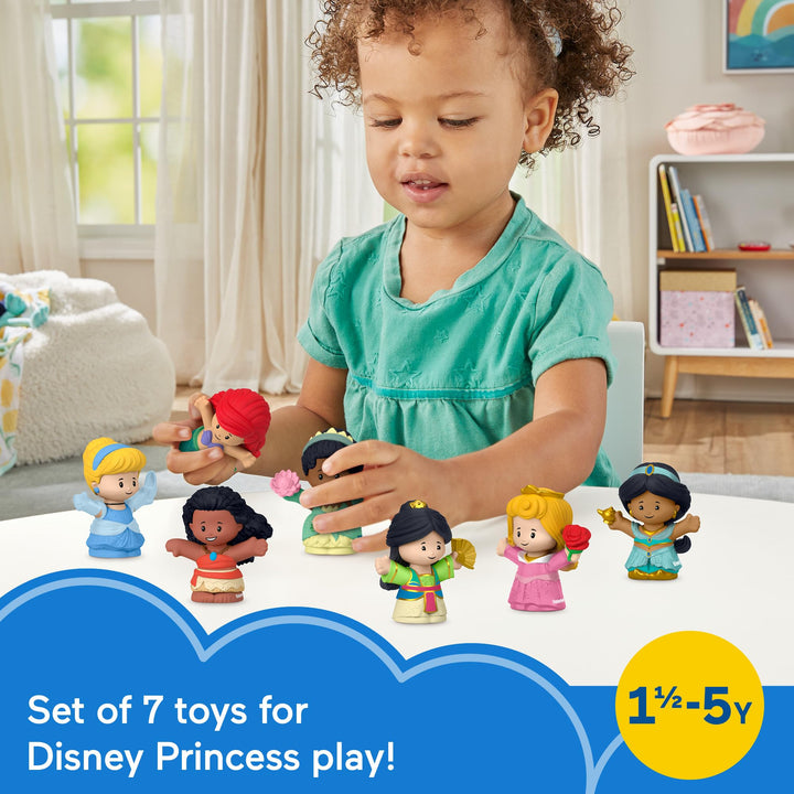 Fisher-Price Little People Disney Princess Figures - 7-Piece Toddler Play Set for Ages 18 Months+