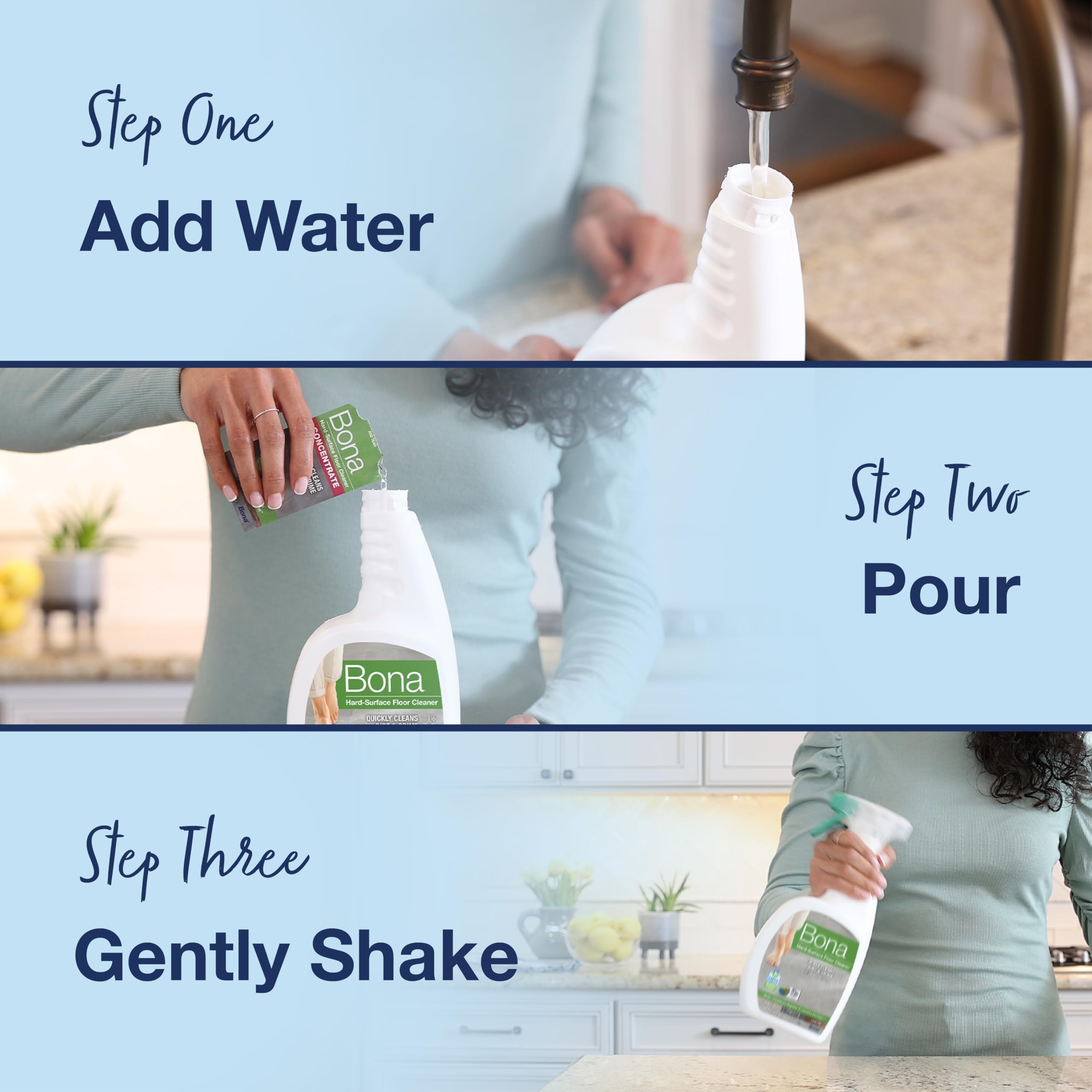 Bona Hard-Surface Floor Cleaner Concentrate - Streak Free | 4 x 60ml Pouches 8