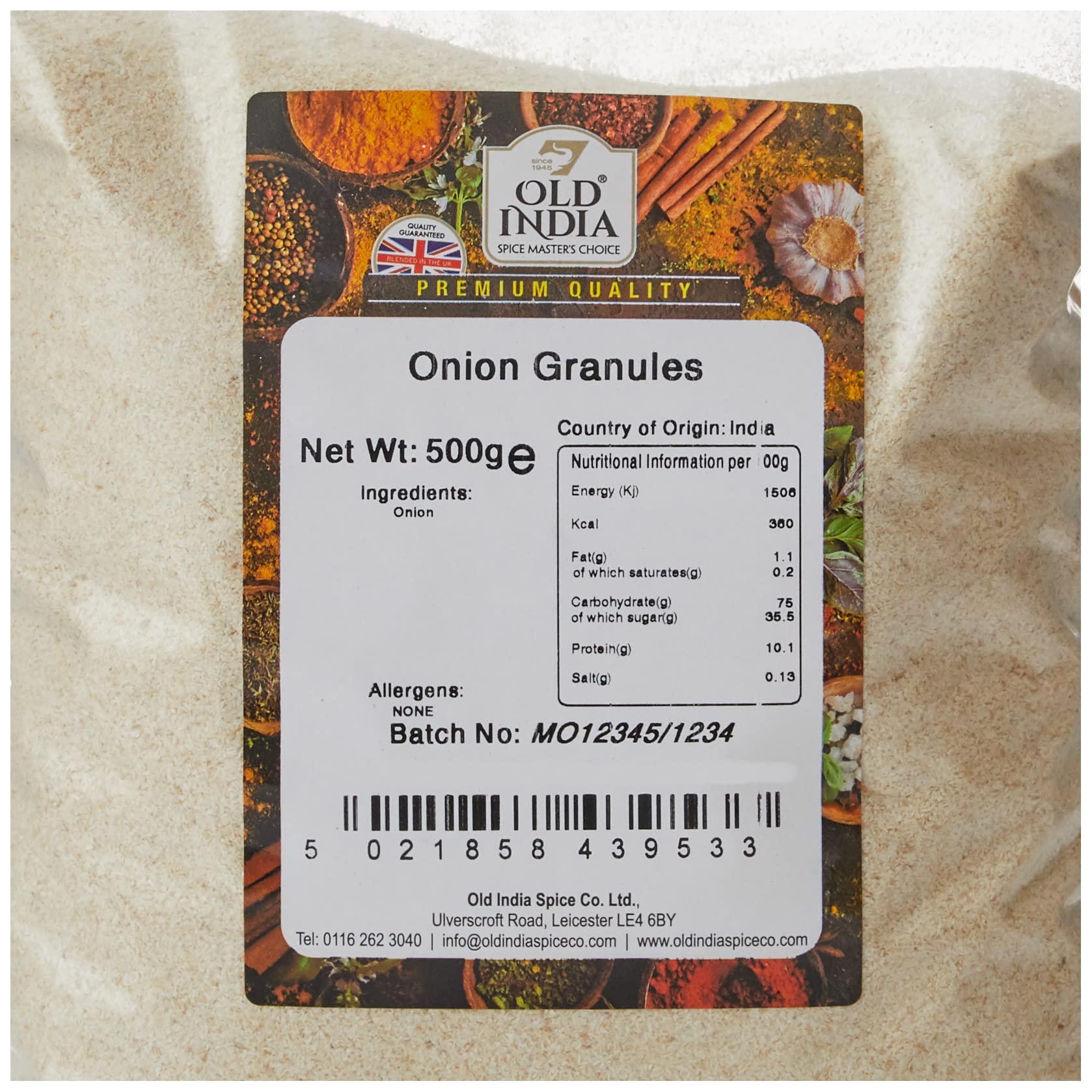 Old India Onion Granules - 100% Natural Seasoning | 500g Pack