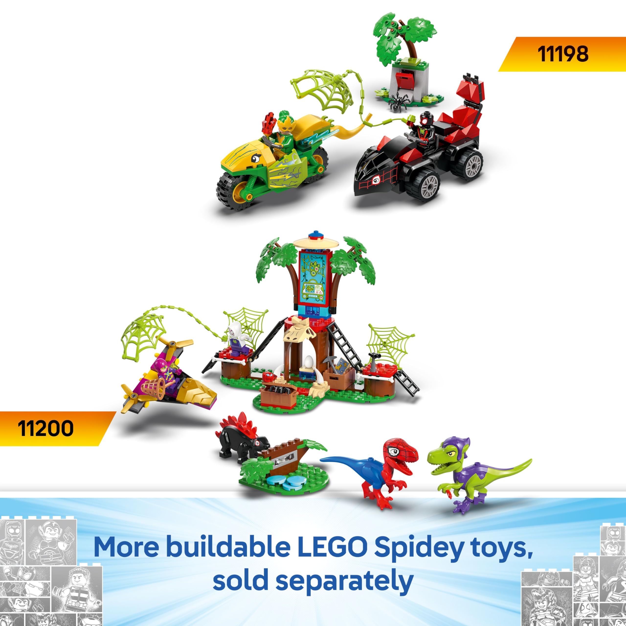 LEGO Marvel Team Spidey Dino Crawler Rescue Truck - Buildable Super Hero Vehicle Playset for Ages 4+ 13