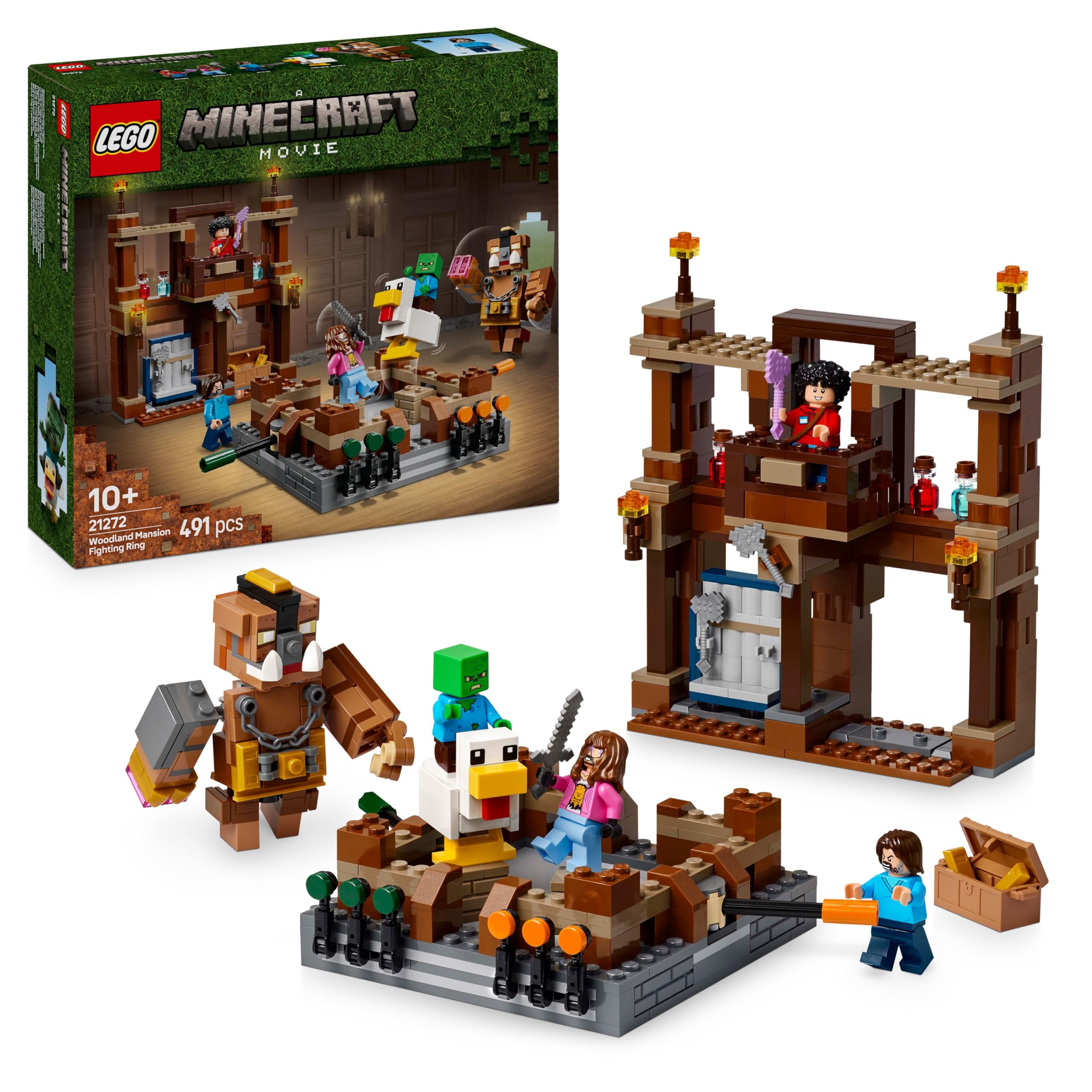 LEGO Minecraft Woodland Mansion Fighting Ring Building Set 21272 | Ages 10+