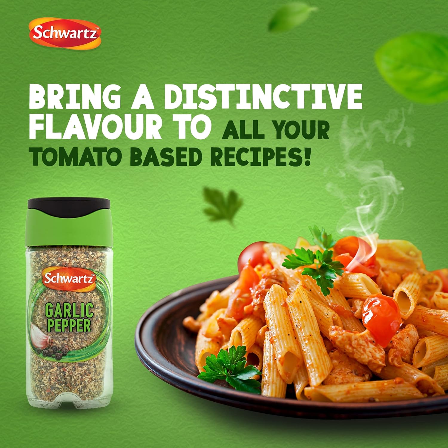 Schwartz Garlic Pepper 45g Jar - Pack of 6 | Garlic and Black Pepper Seasoning Blend 4