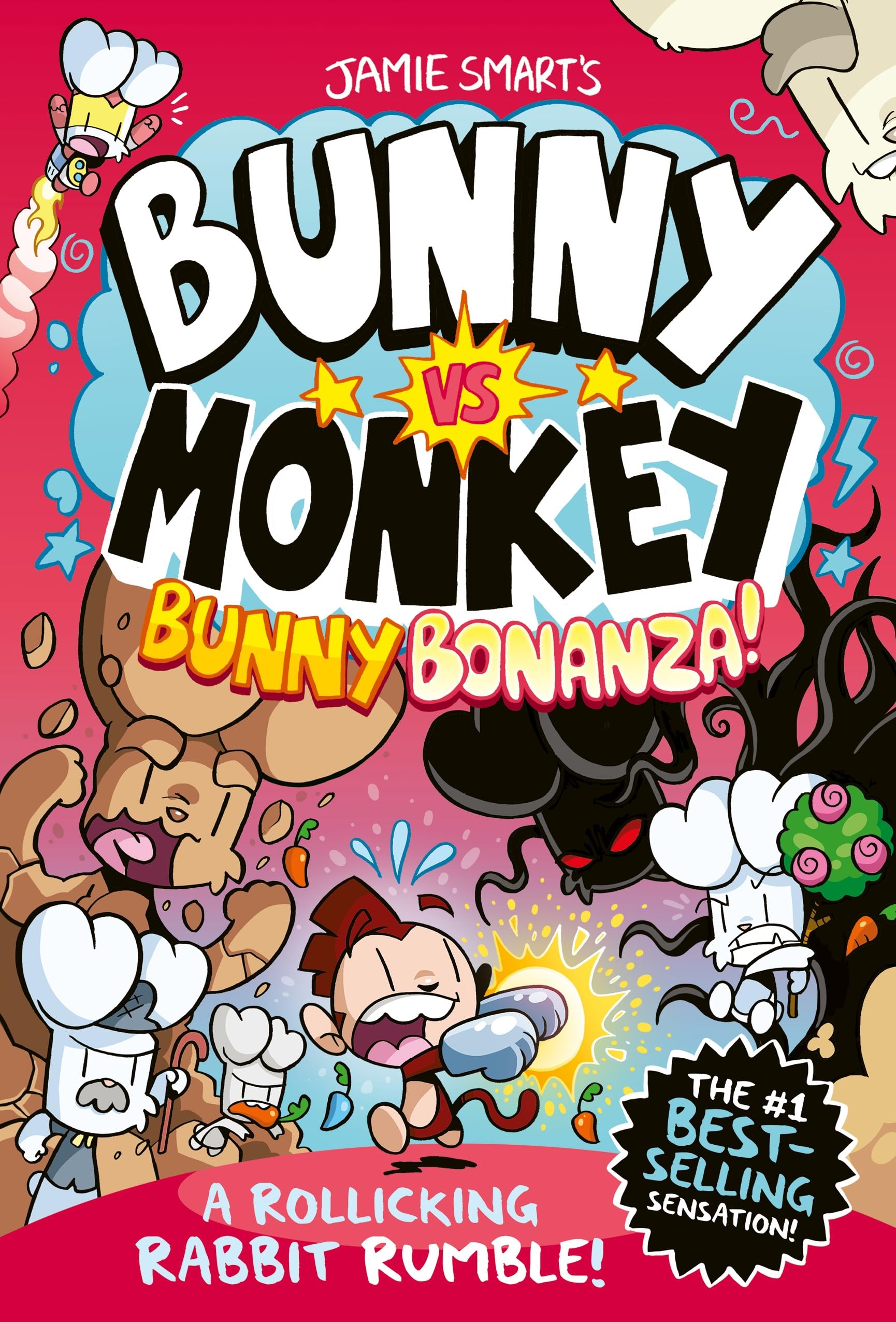 Bunny vs Monkey: Bunny Bonanza! by Jamie Smart (Hardcover, Ages 7-10)