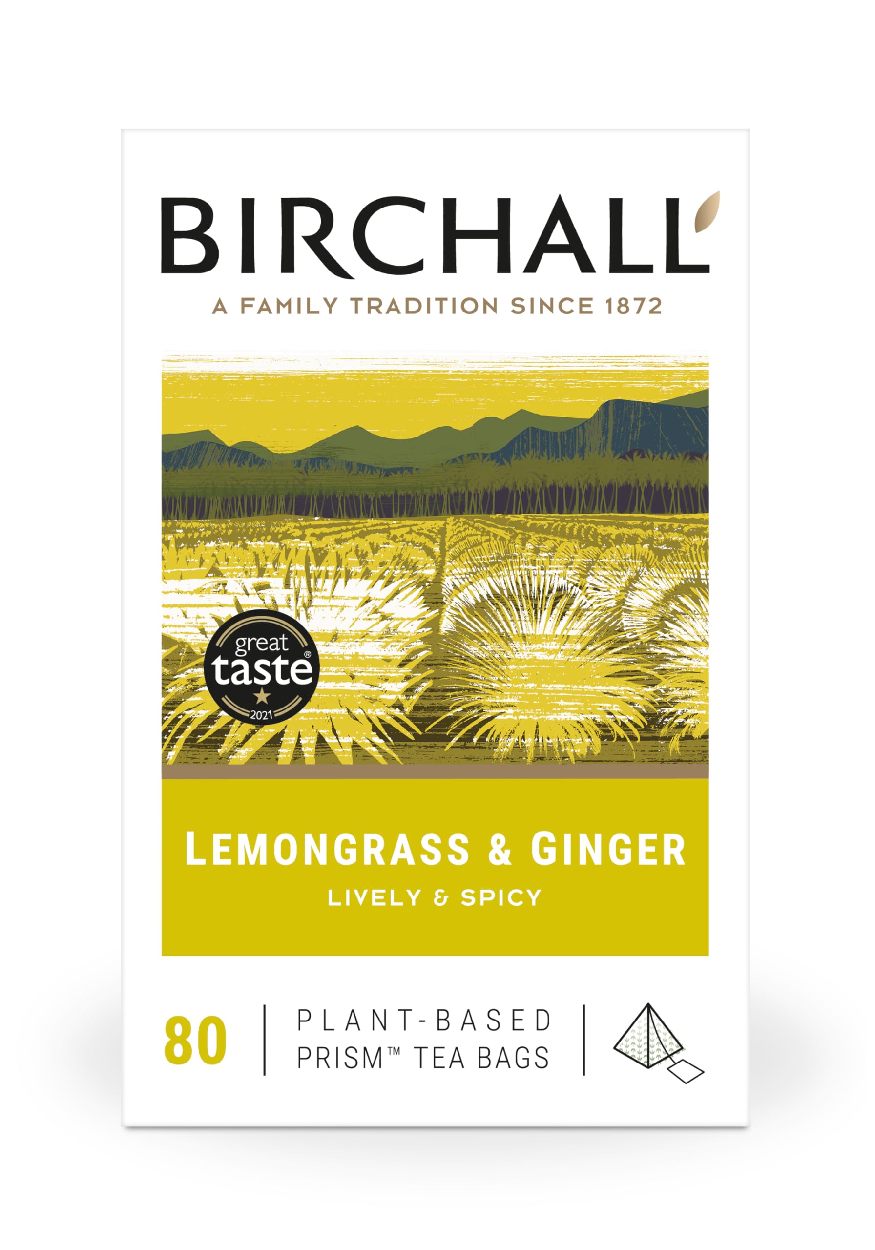 Birchall Lemongrass & Ginger Herbal Tea Gift Set - Caffeine Free Tea Bags 1