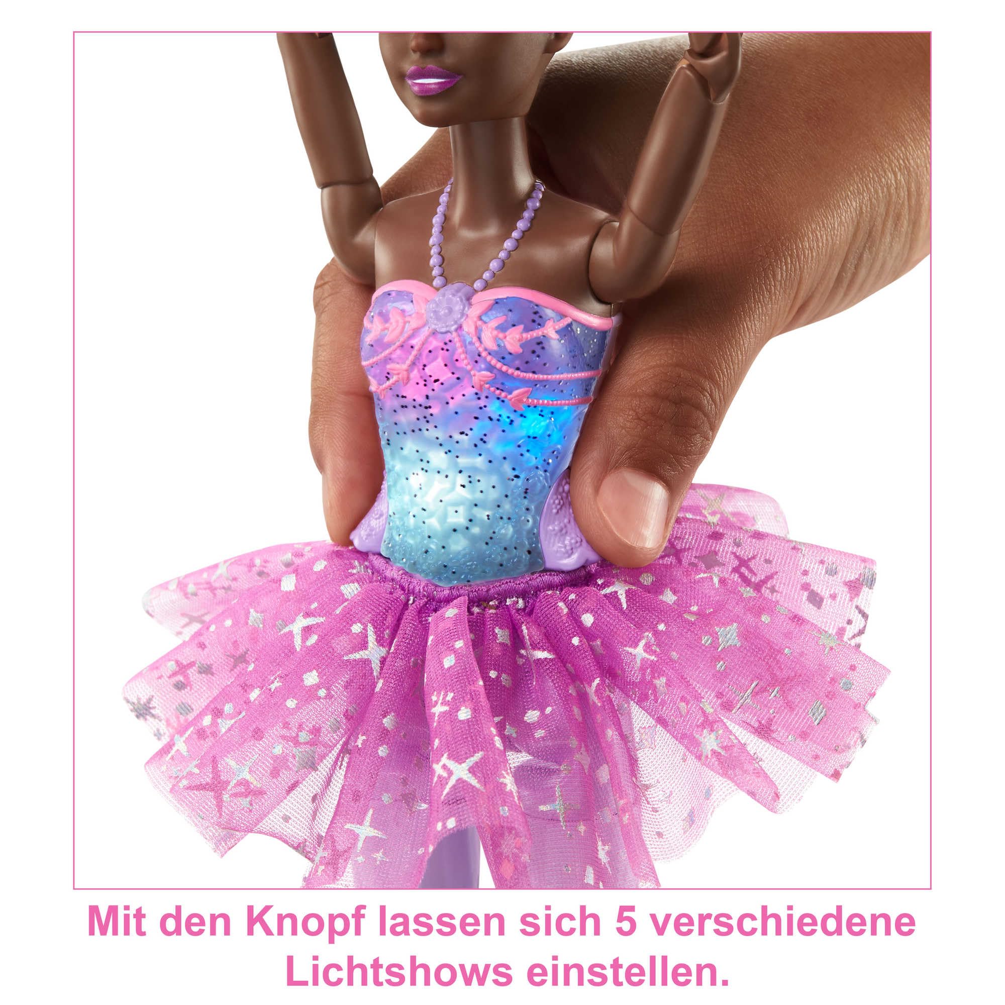 Barbie Magical Ballerina Doll - Light-Up Purple Tutu, Black Hair,3+ Years 11