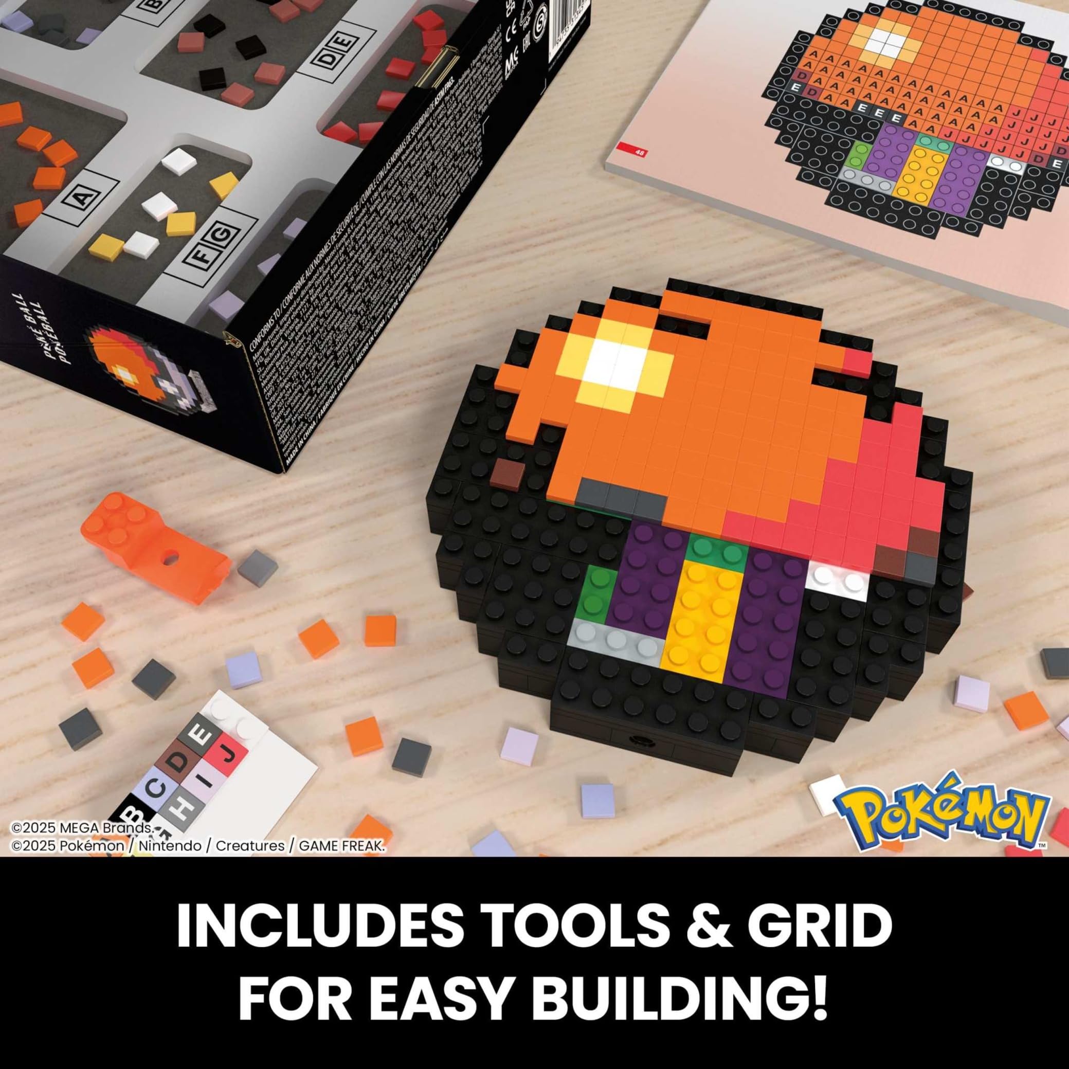 MEGA Pokémon Action Figure Building Toy - 381-Piece Poké Ball, 6 Inch, Adult Collector Set 6