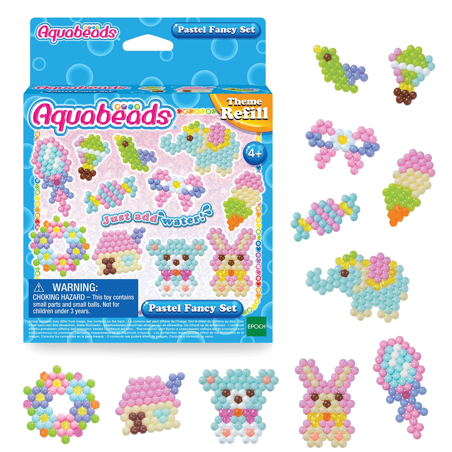Aquabeads Pastel Fancy Set 31504 - 600+ Beads in 11 Colors | Ages 4+ 1