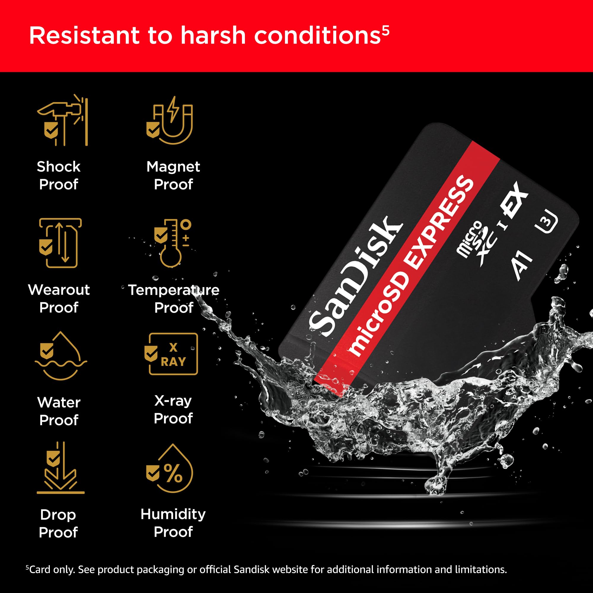 SanDisk microSD Express Card - 512GB | Up to 880 MB/s Read Speed | PCIe-NVMe Interface 4
