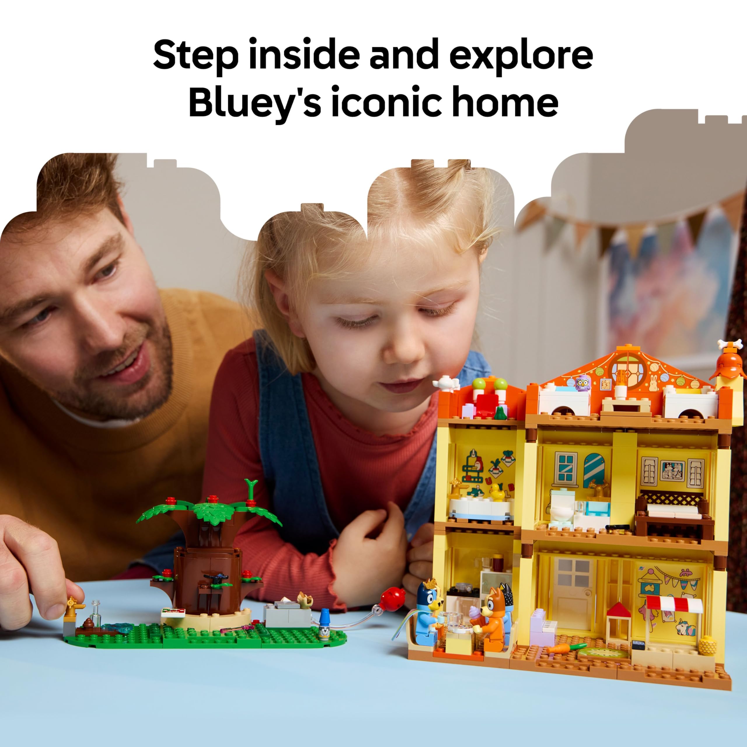 LEGO Bluey's Family House Building Set - Modular Playset with 4 Minifigures | Ages 4+ 5