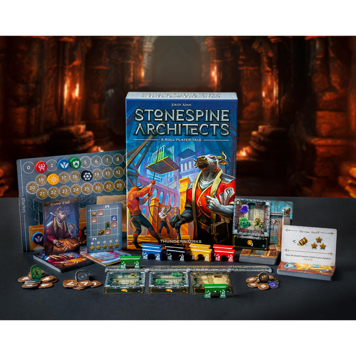 Thunderworks Games Stonespine Architects Card-Drafting Board Game (TWK4100)