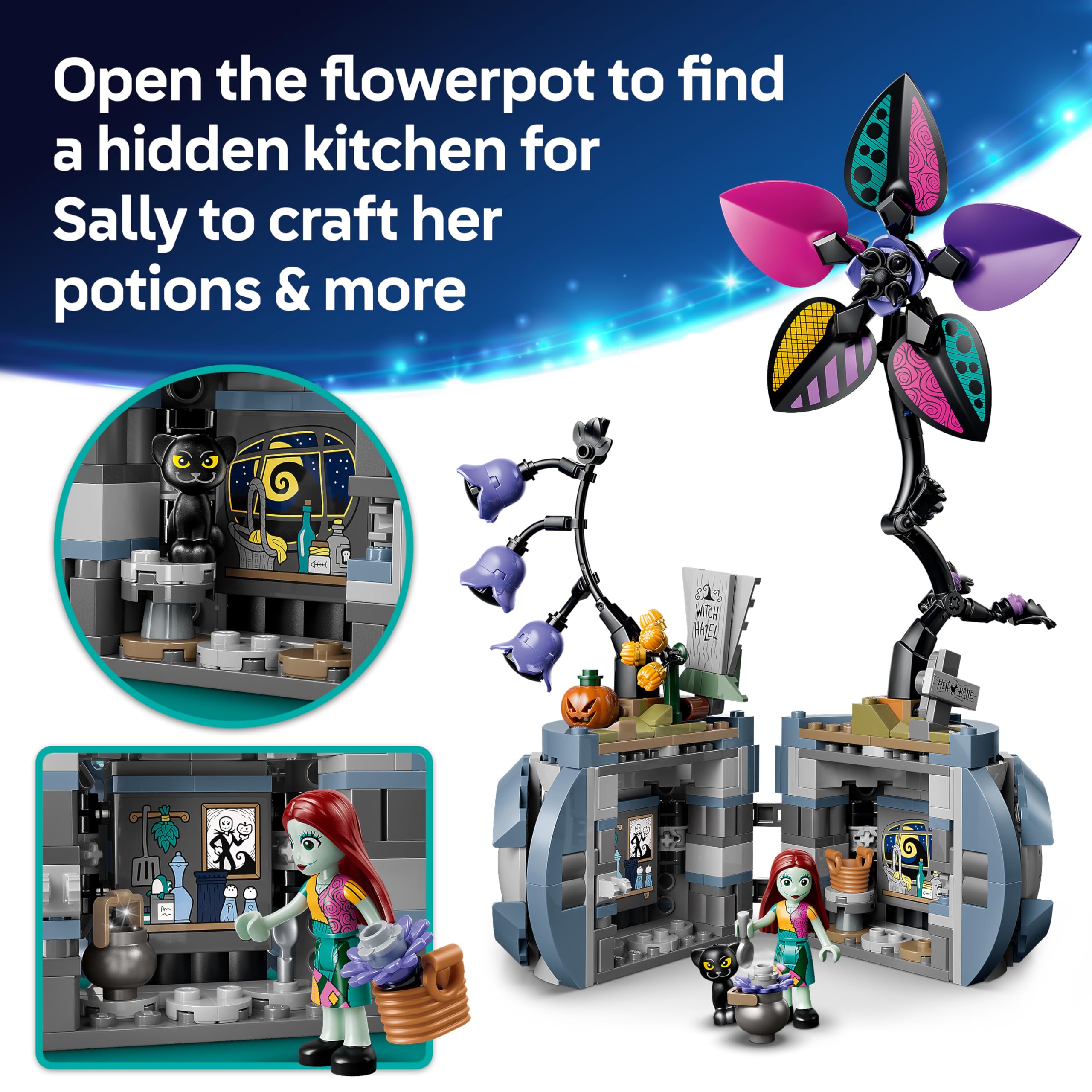 LEGO Disney Sally's Flowerpot Building Set 43288 | 9+ Years | DIY Decor 3