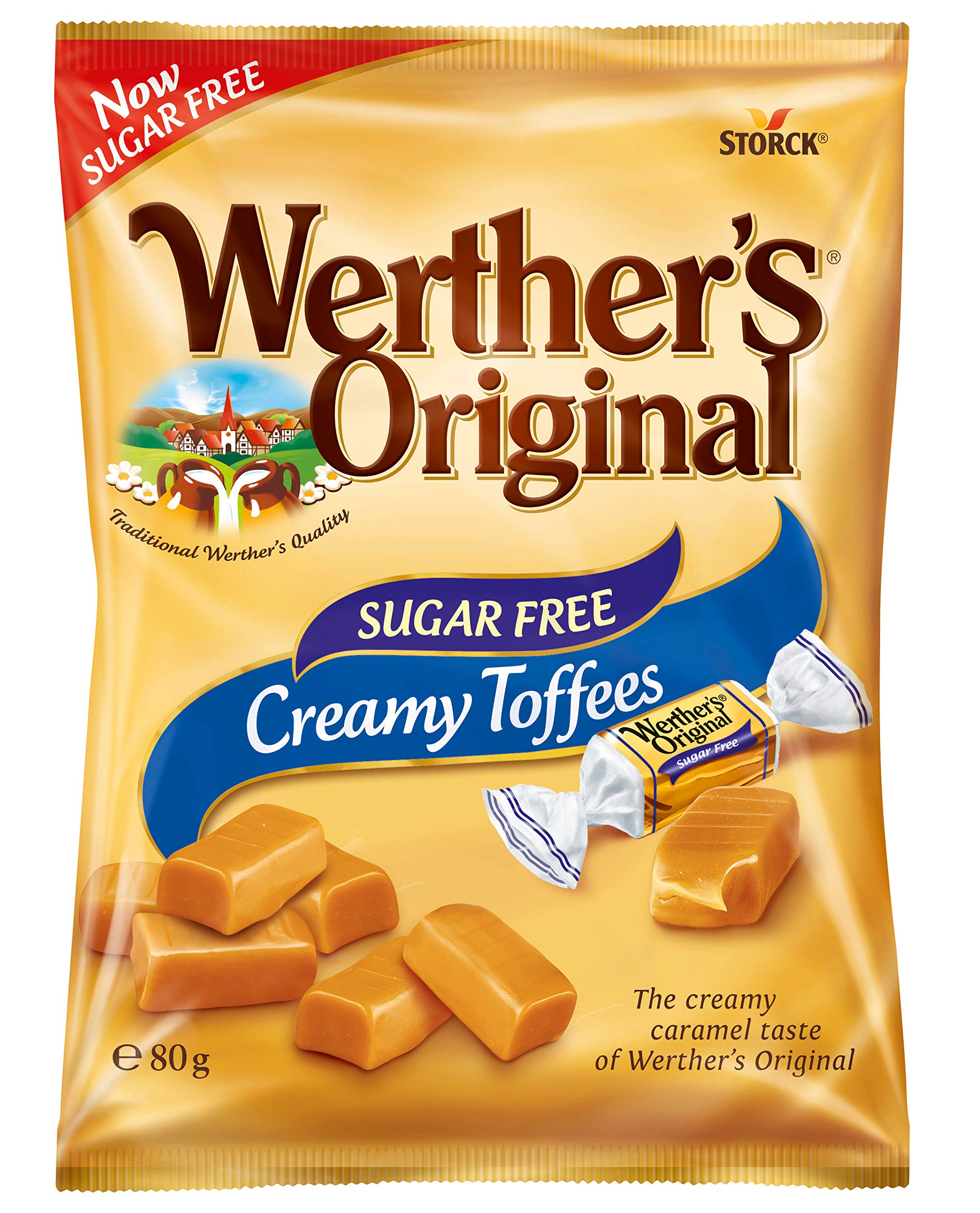 Werther's Original Sugar Free Creamy Toffees, Individually Wrapped, 18 Packs 7
