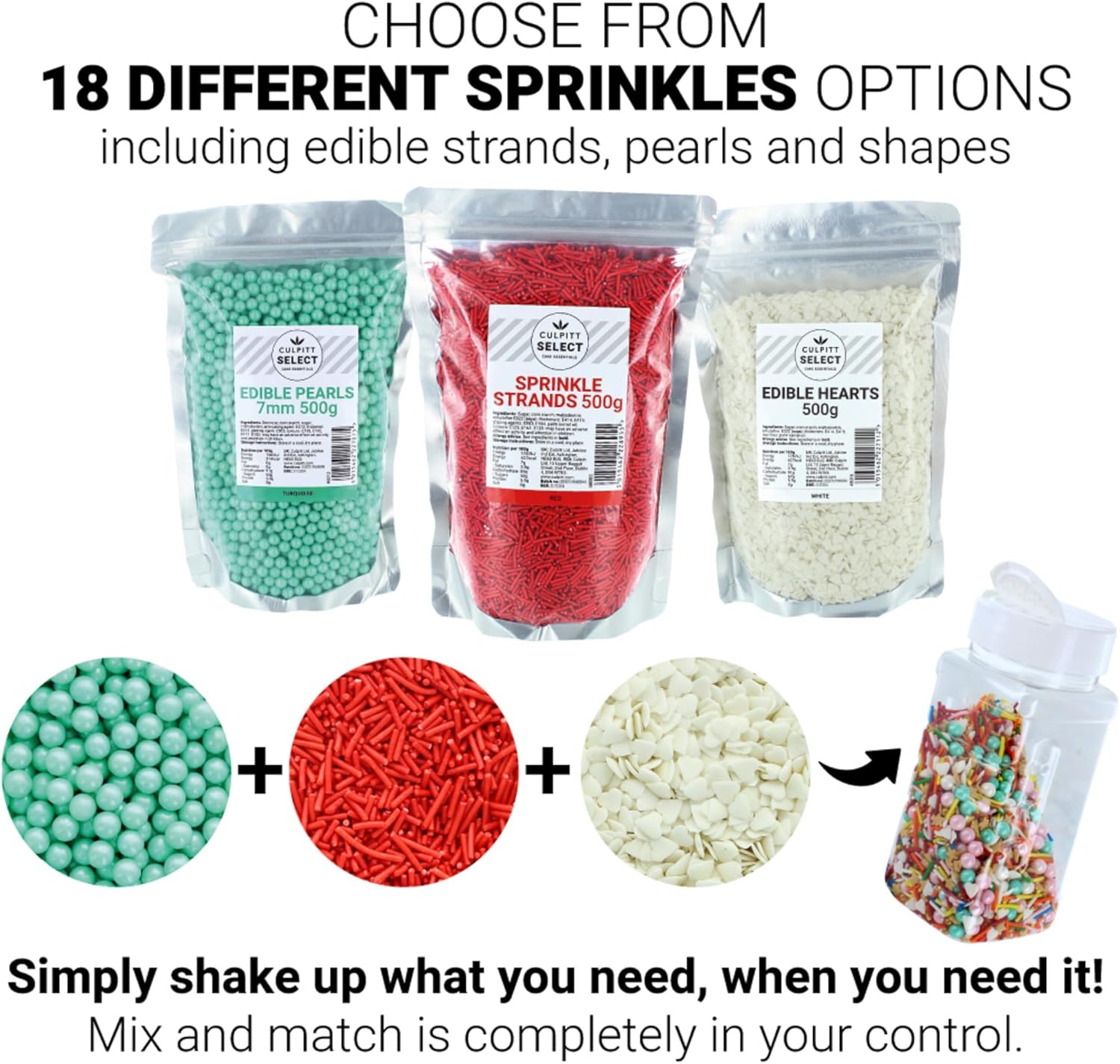 Culpitt Select Edible Pearls - White 7mm Cake Sprinkle Decorations, 500g 6