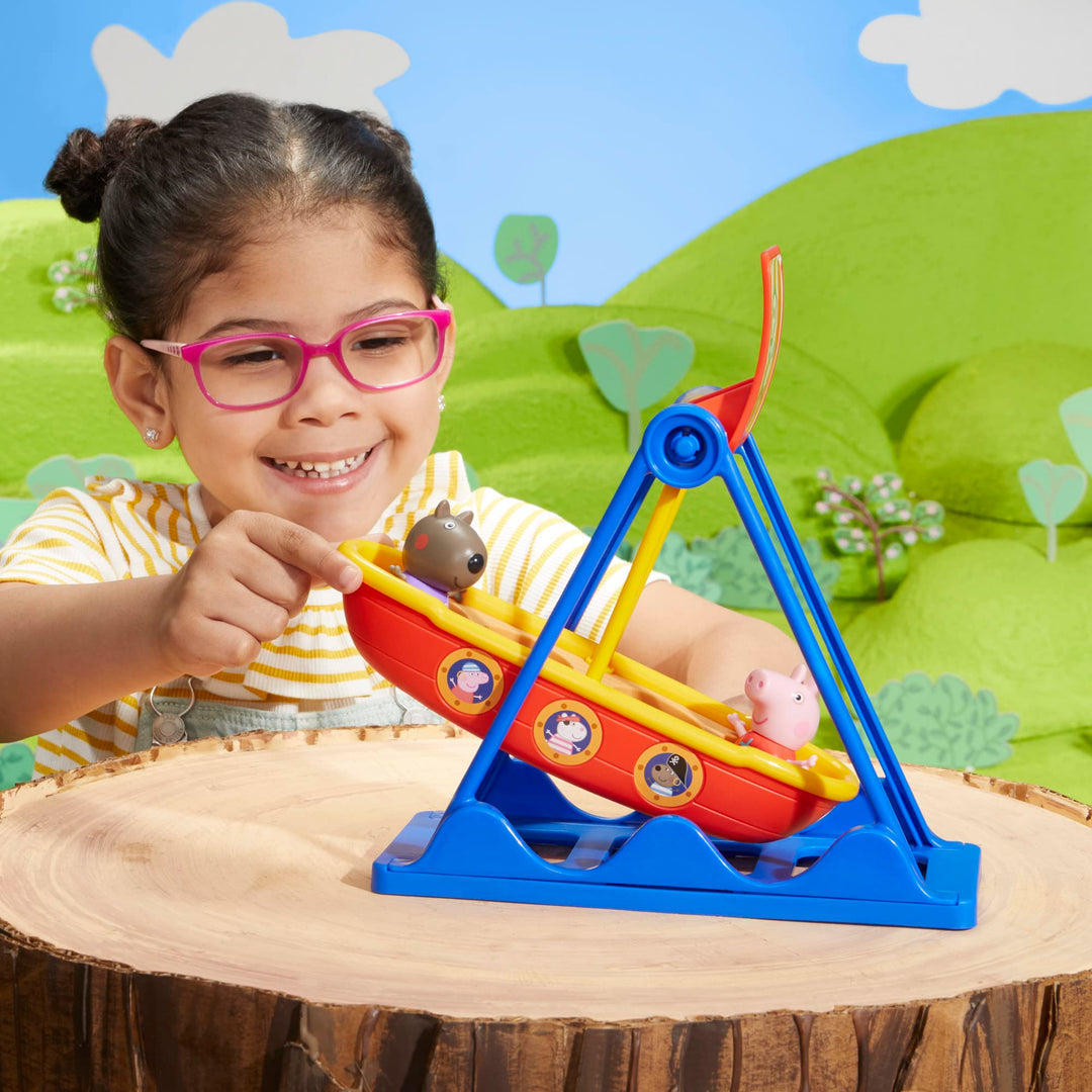 Peppa Pig Pirate Ride Playset - Swinging Ship with 2 Figures, Ages 3+