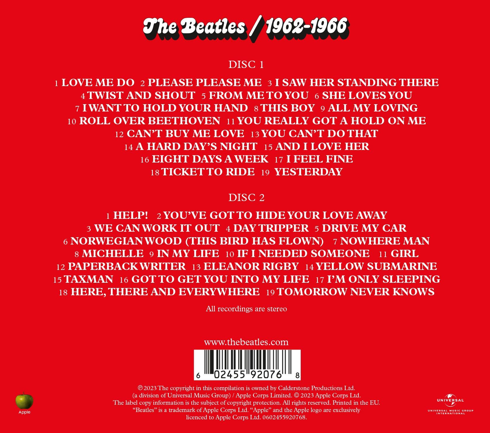 The Beatles - 1962 – 1966 [2CD]