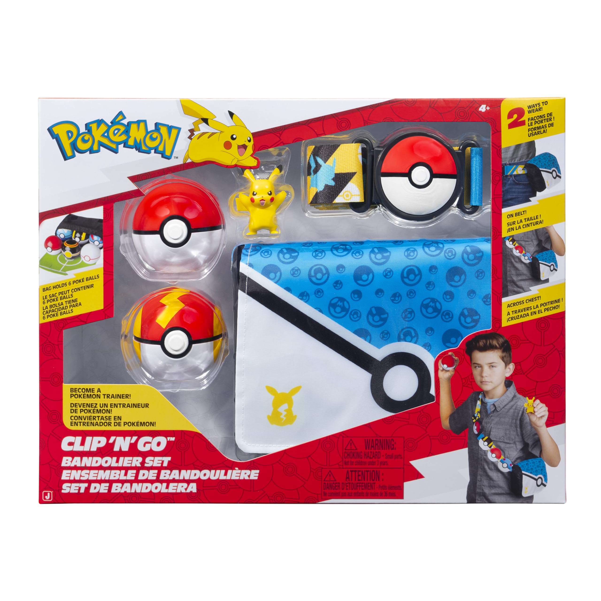 Pokémon Pikachu Clip ‘N’ Go Bandolier Set - Battle Ready with 2-Inch Pikachu Figure & Poké Balls 7