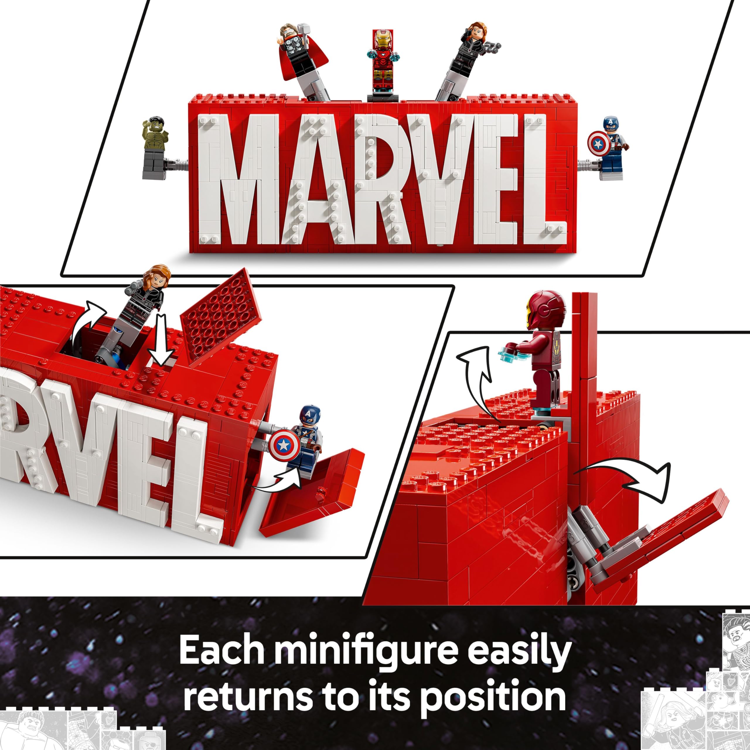 LEGO Marvel MARVEL Logo & Minifigures Building Set 76313 for Ages 12+ 5