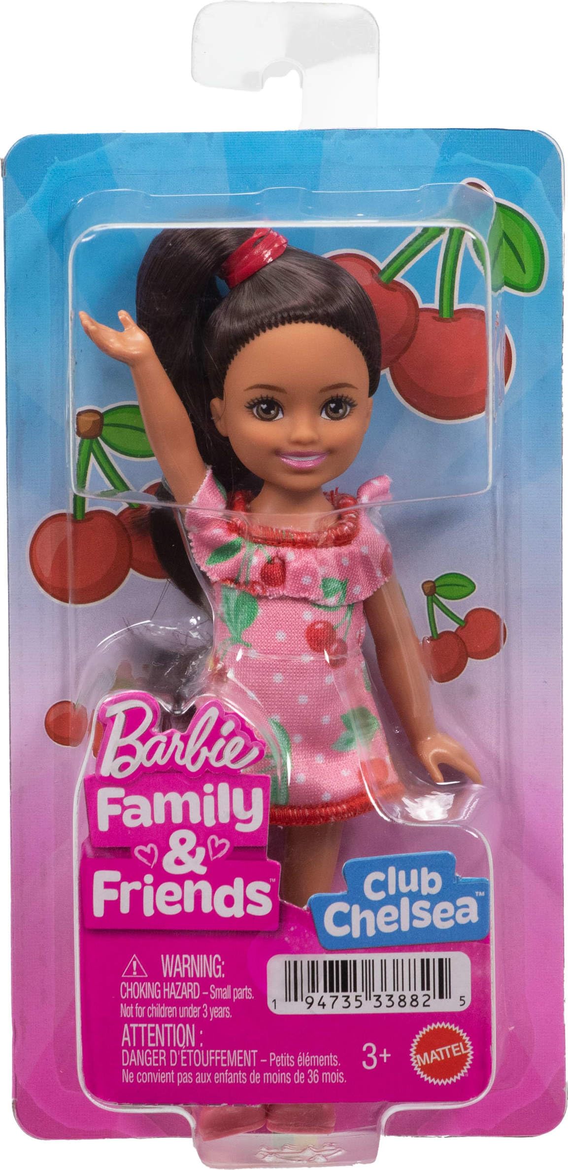 Barbie Club Chelsea Lula Doll - 6-Inch Pink Cherry-Print Dress with Ponytail, Ages 3+ 7