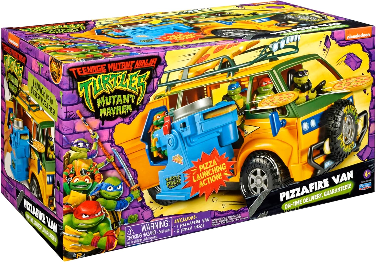 Teenage Mutant Ninja Turtles Pizza Fire Delivery Van - Action Playset for Kids 4+ 6