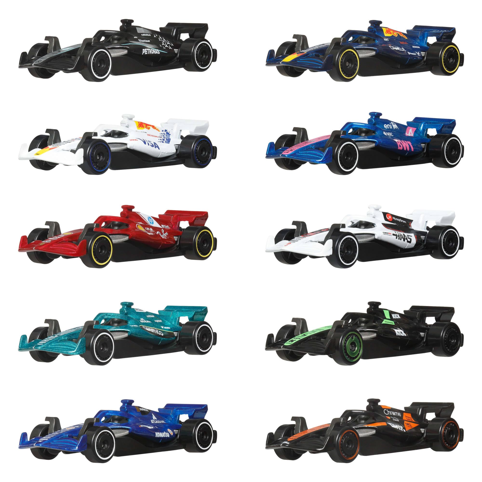 Hot Wheels Formula 1 2025 10-Pack - 1:64 Scale Die-Cast Cars | Unisex Children | Ages 3+ 1