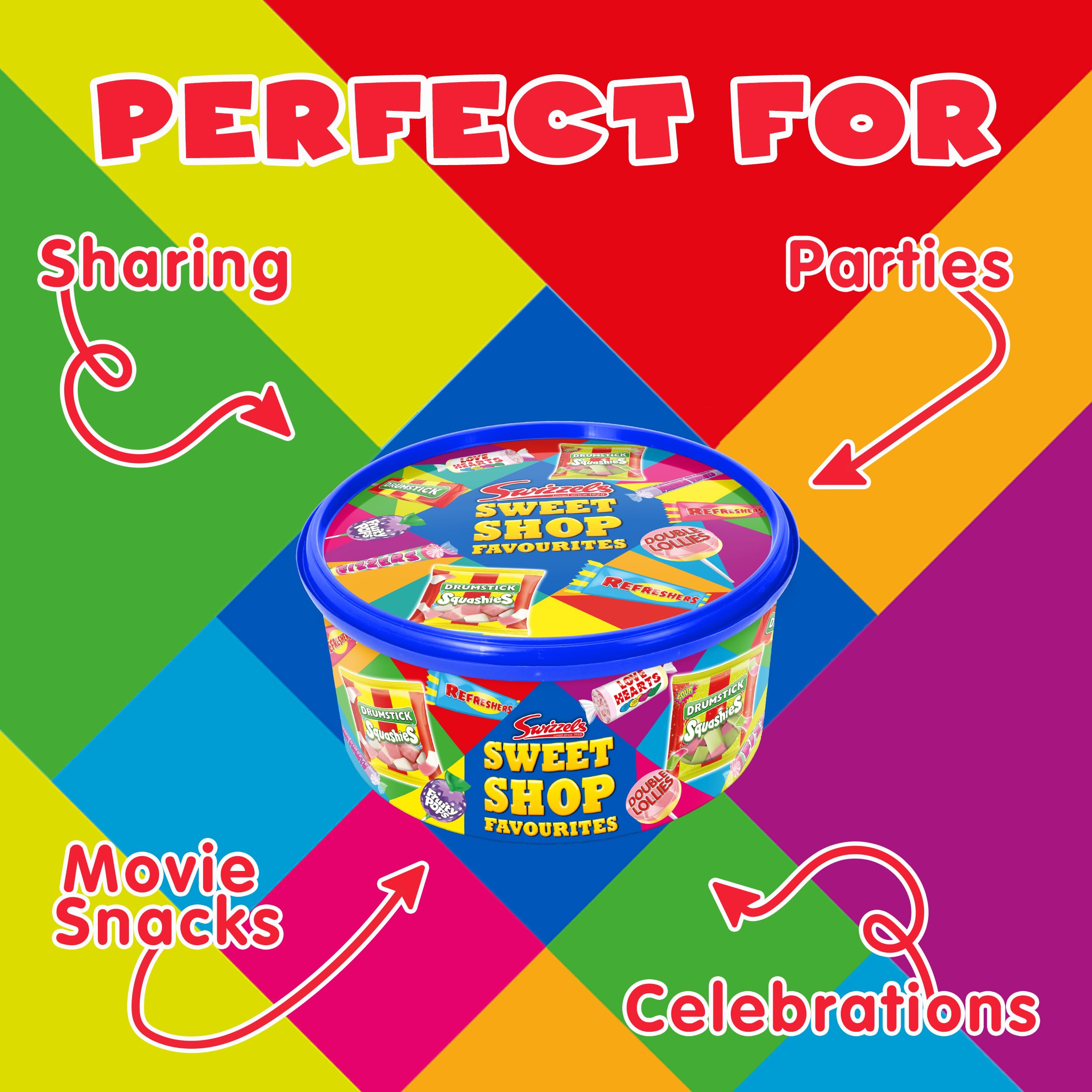 Swizzels Sweet Shop Favourites - Classic Sweet Mix | 650g Tub | Assorted Gummy Sweets 4