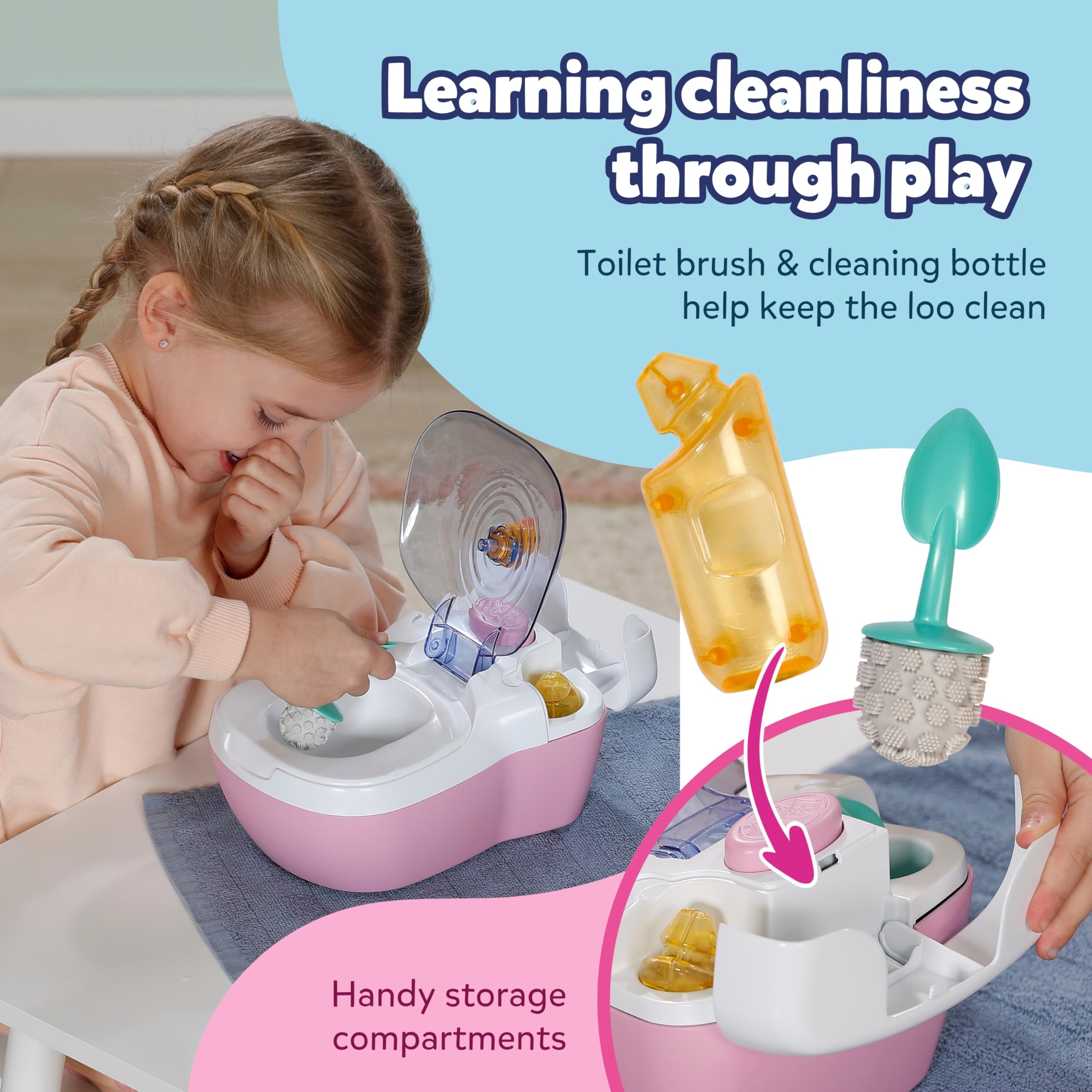 BABY born Toilet - Doll Toilet with Flushing Sounds, Toilet Song & Accessories 14