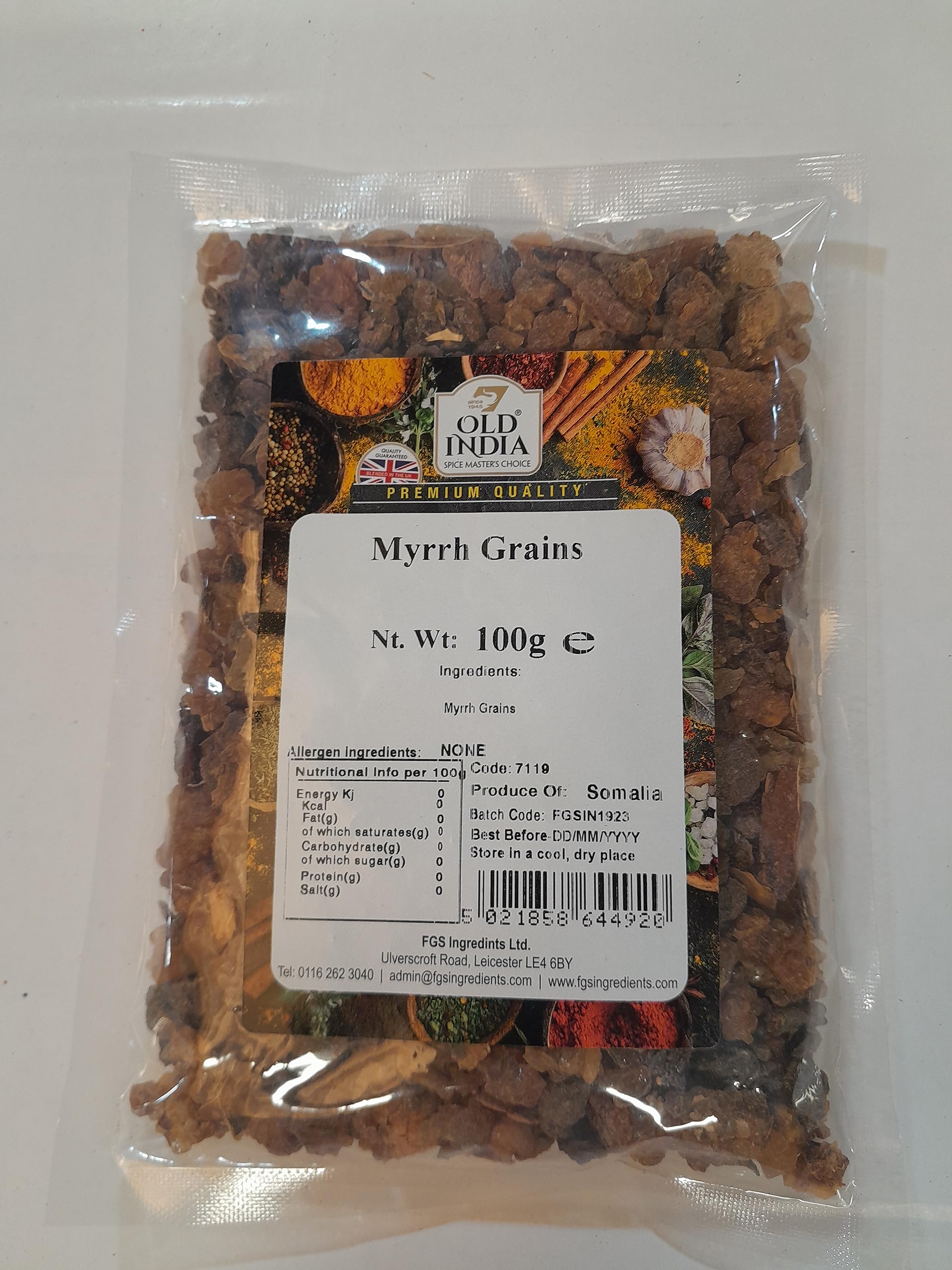 Old India Myrrh Grains - 100g Natural Indian Seasoning 1