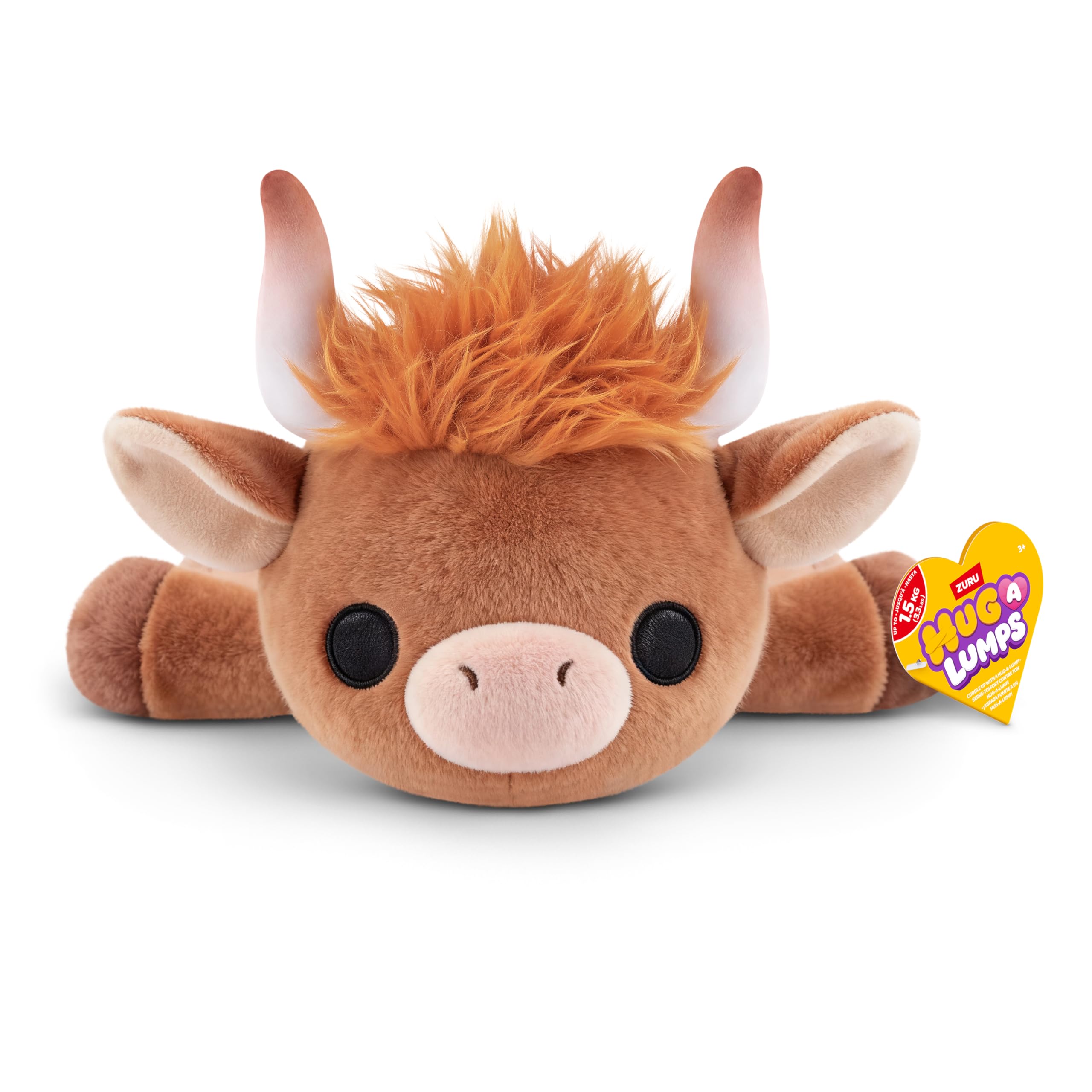 Hug-A-Lumps Holly Cow Soft Doll - Medium, Weighted Plush for Stress Relief