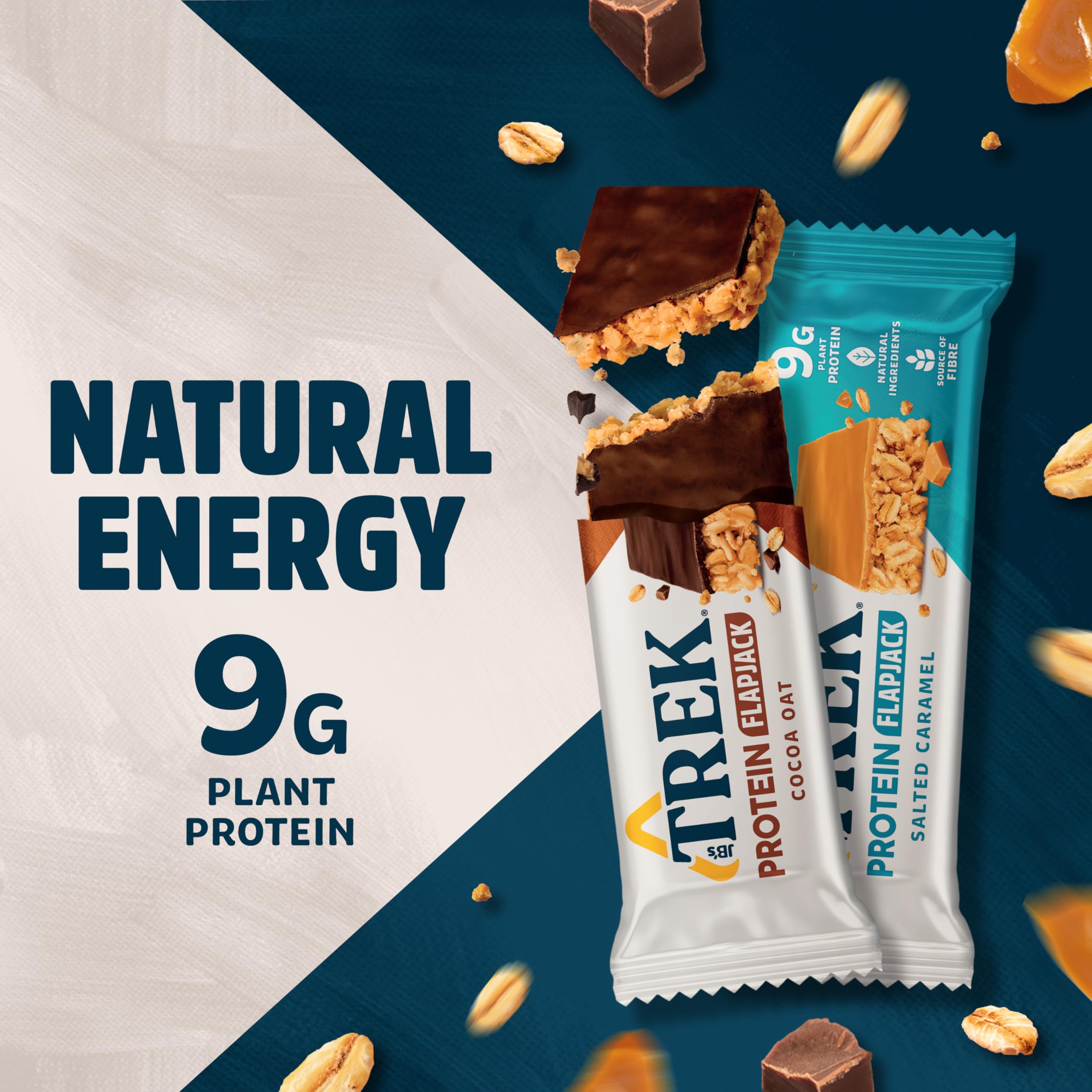 JB's TREK High Protein Flapjack Cocoa Coconut - Gluten Free, Plant Based | 50g Bar