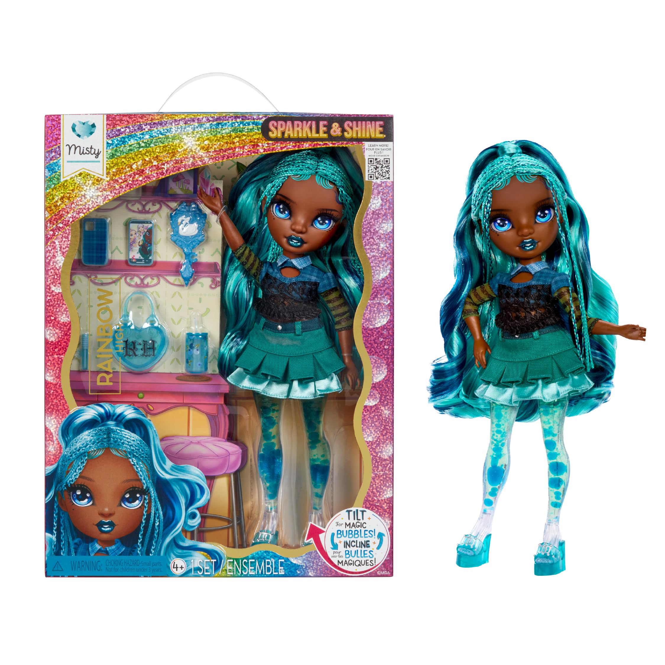 Rainbow High Sparkle & Shine Doll - Misty | 28cm Fashion Doll | Ages 4 to 12+