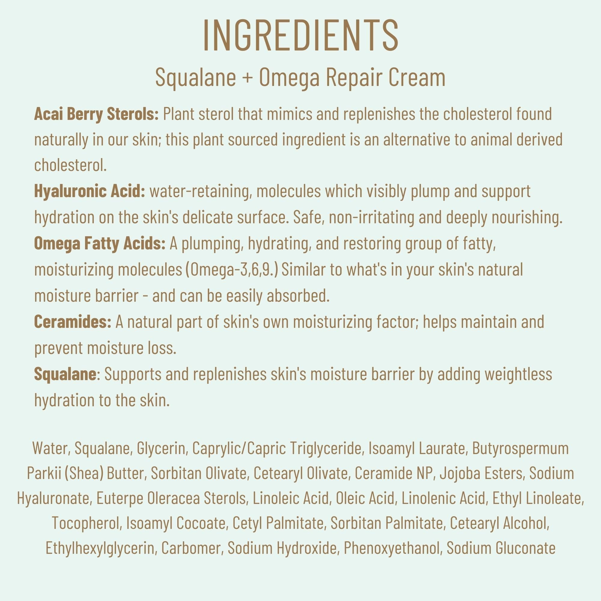 Biossance Squalane + Omega Repair Cream - Ultra-Moisturizing Face Cream | 50 ml | Unscented 6