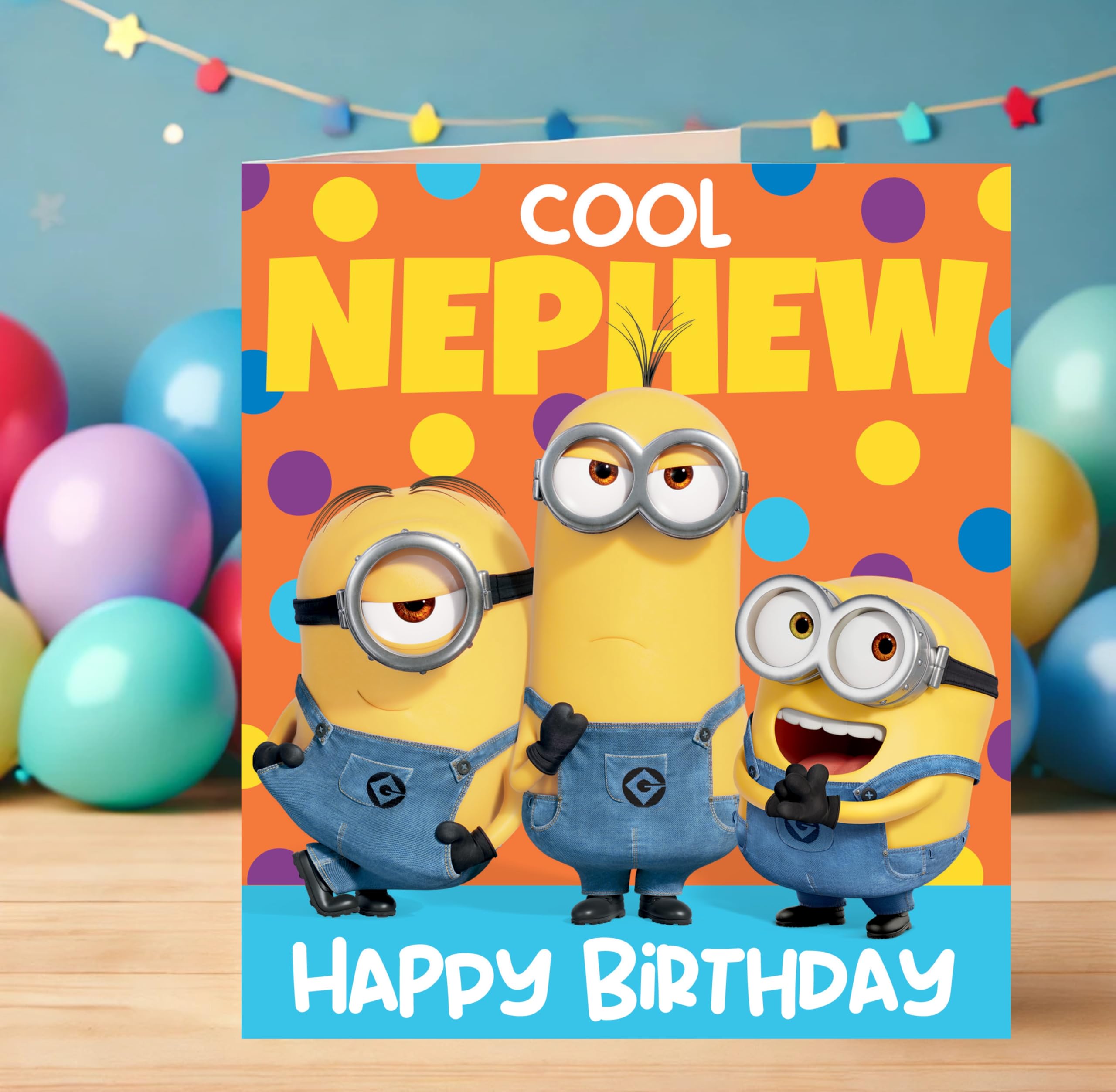 Danilo Promotions LTD Despicable Me Minions Birthday Card for Nephew | Standard Size | Blank Interior 4